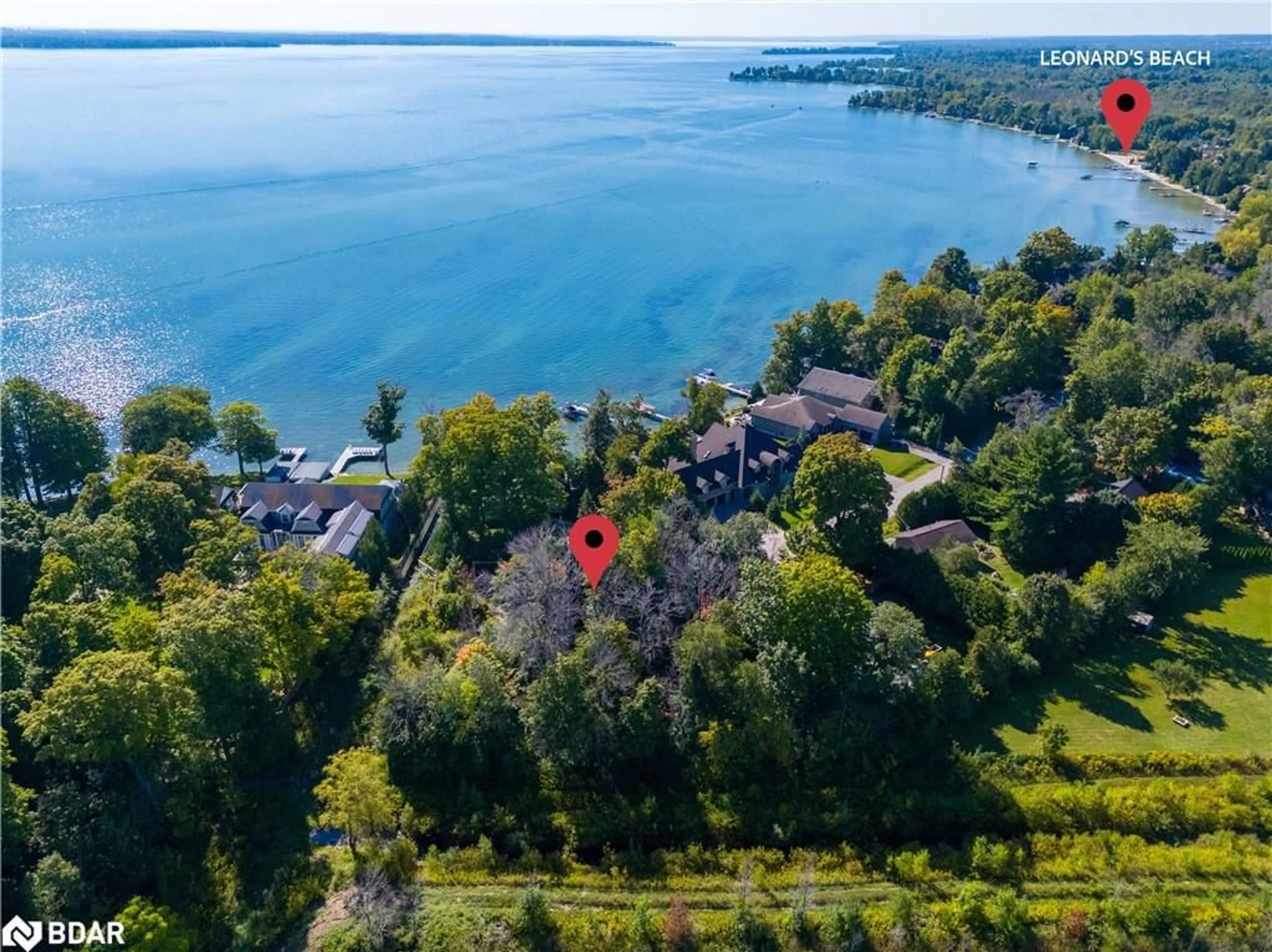 A pic from outside/outdoor area/front of a property/back of a property/a pic from drone, water/lake/river/ocean view for LOT 30 & PART L Purvis St, Innisfil Ontario L9S 3K4