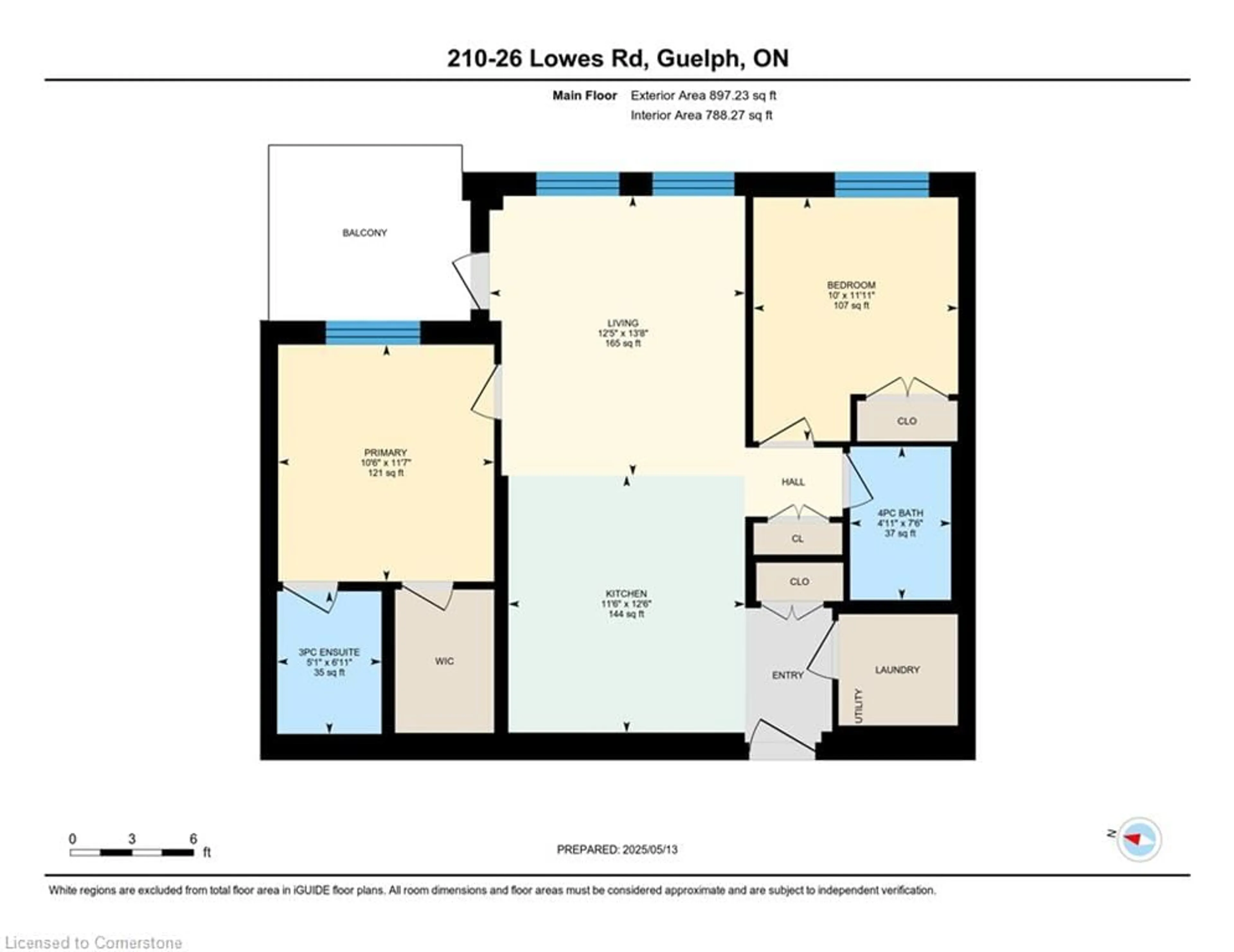 Floor plan for 26 Lowes Rd #210, Guelph Ontario N1L 1E1