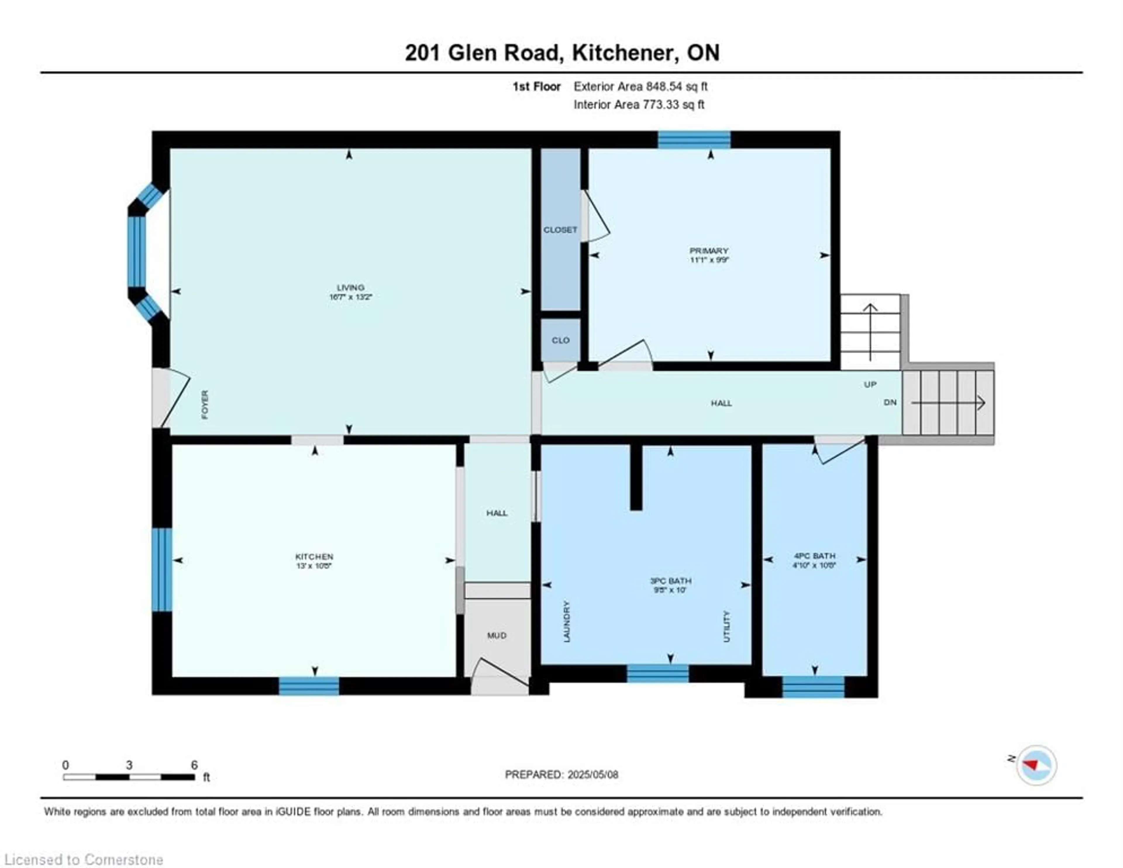 Floor plan for 201 Glen Rd, Kitchener Ontario N2M 3G3