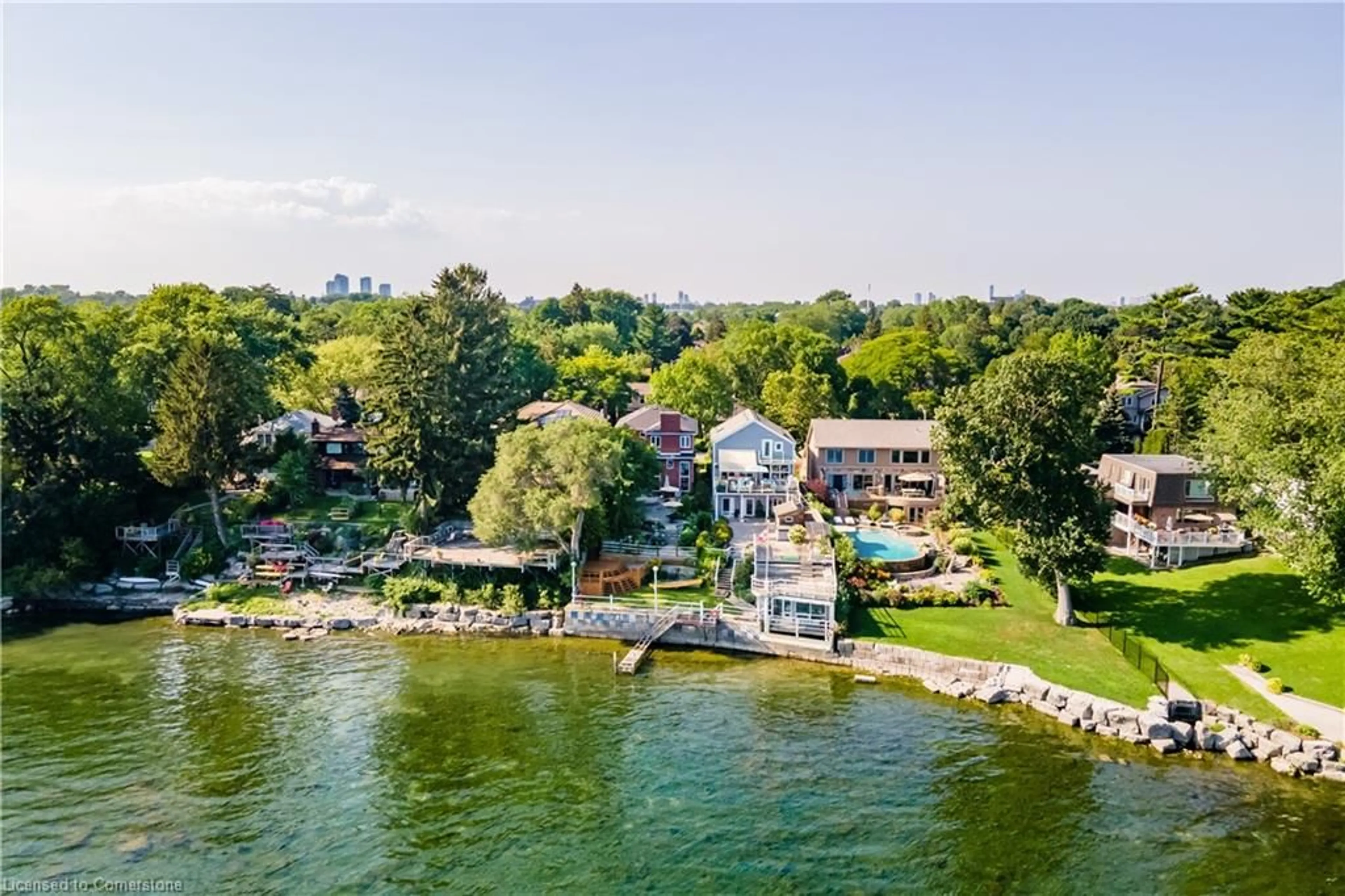 A pic from outside/outdoor area/front of a property/back of a property/a pic from drone, water/lake/river/ocean view for 327A Lake Promenade, Toronto Ontario M8W 1A6
