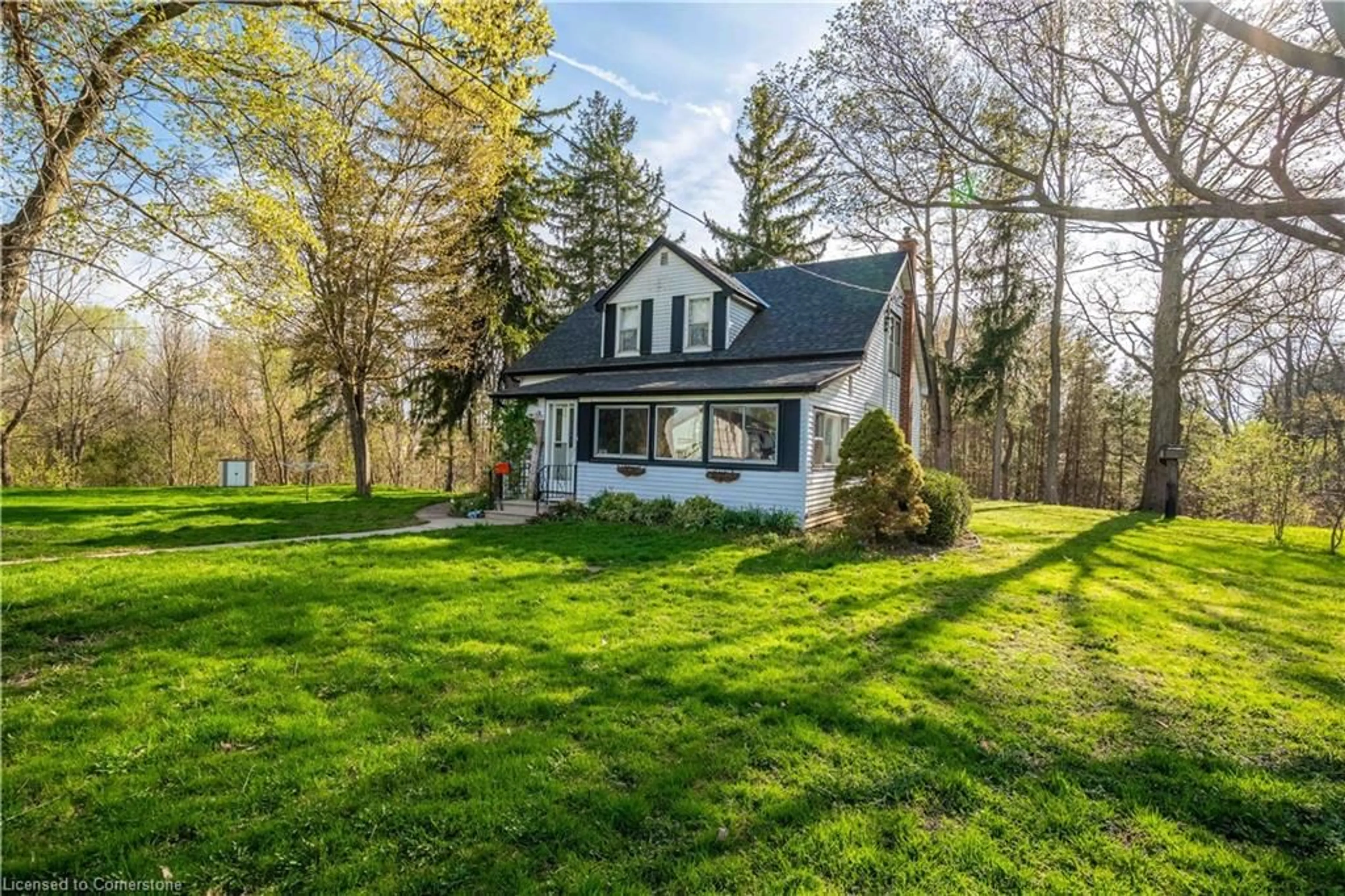 A pic from outside/outdoor area/front of a property/back of a property/a pic from drone, water/lake/river/ocean view for 1393 Highway 54, Middleport Ontario N3W 2G9