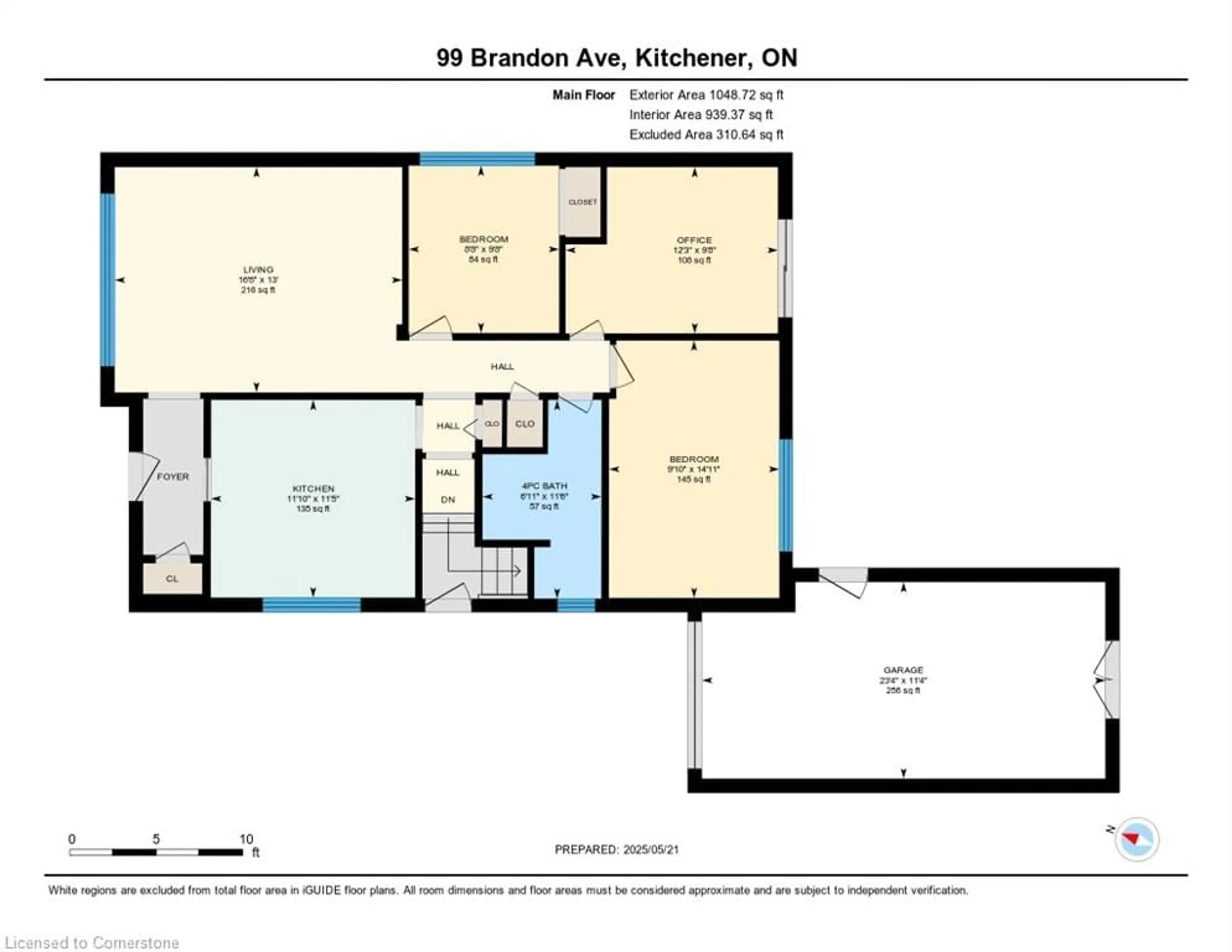 Floor plan for 99 Brandon Ave, Kitchener Ontario N2M 2J2