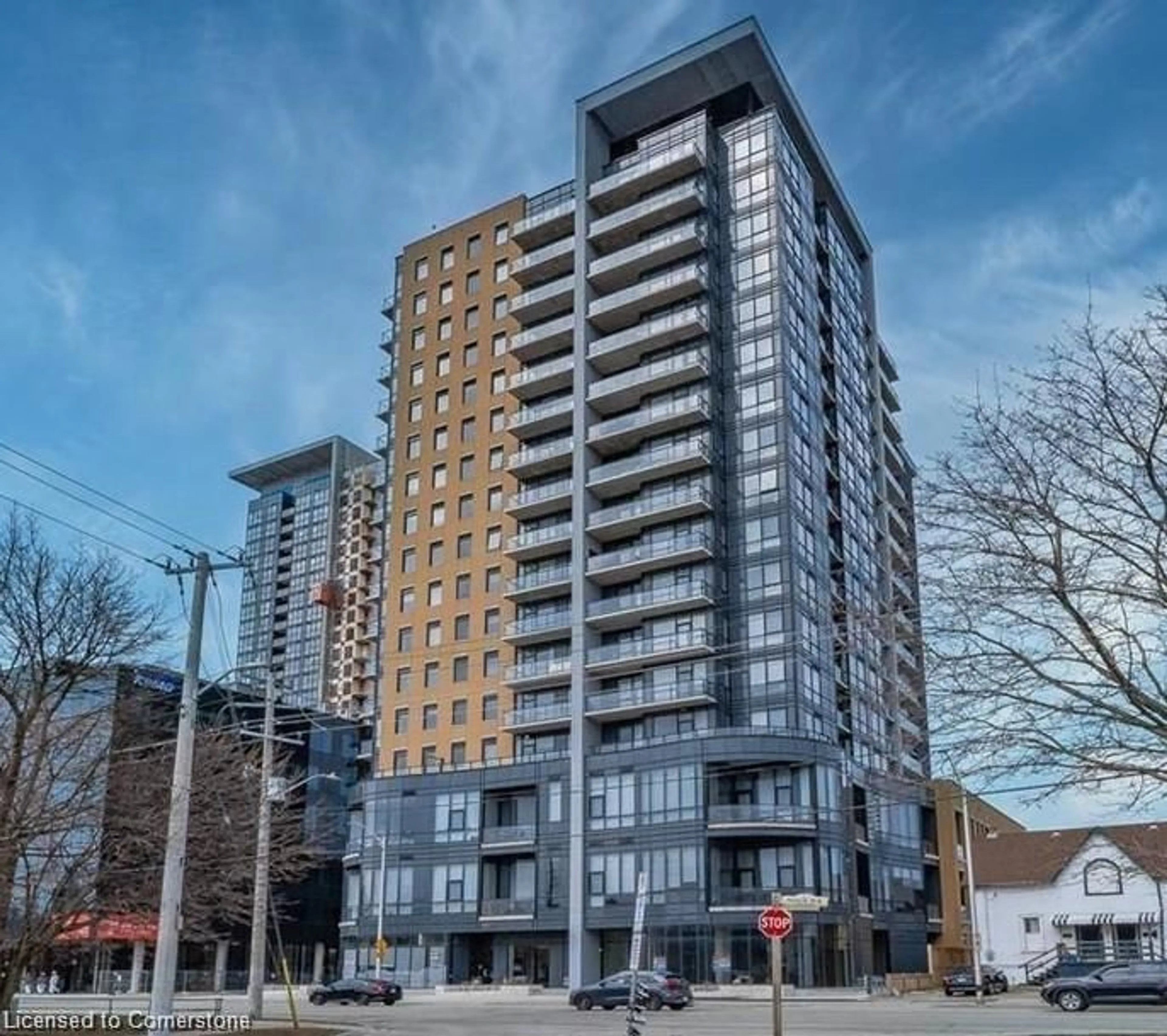 A pic from outside/outdoor area/front of a property/back of a property/a pic from drone, building for 100 Garment St #210, Kitchener Ontario N2G 0C3