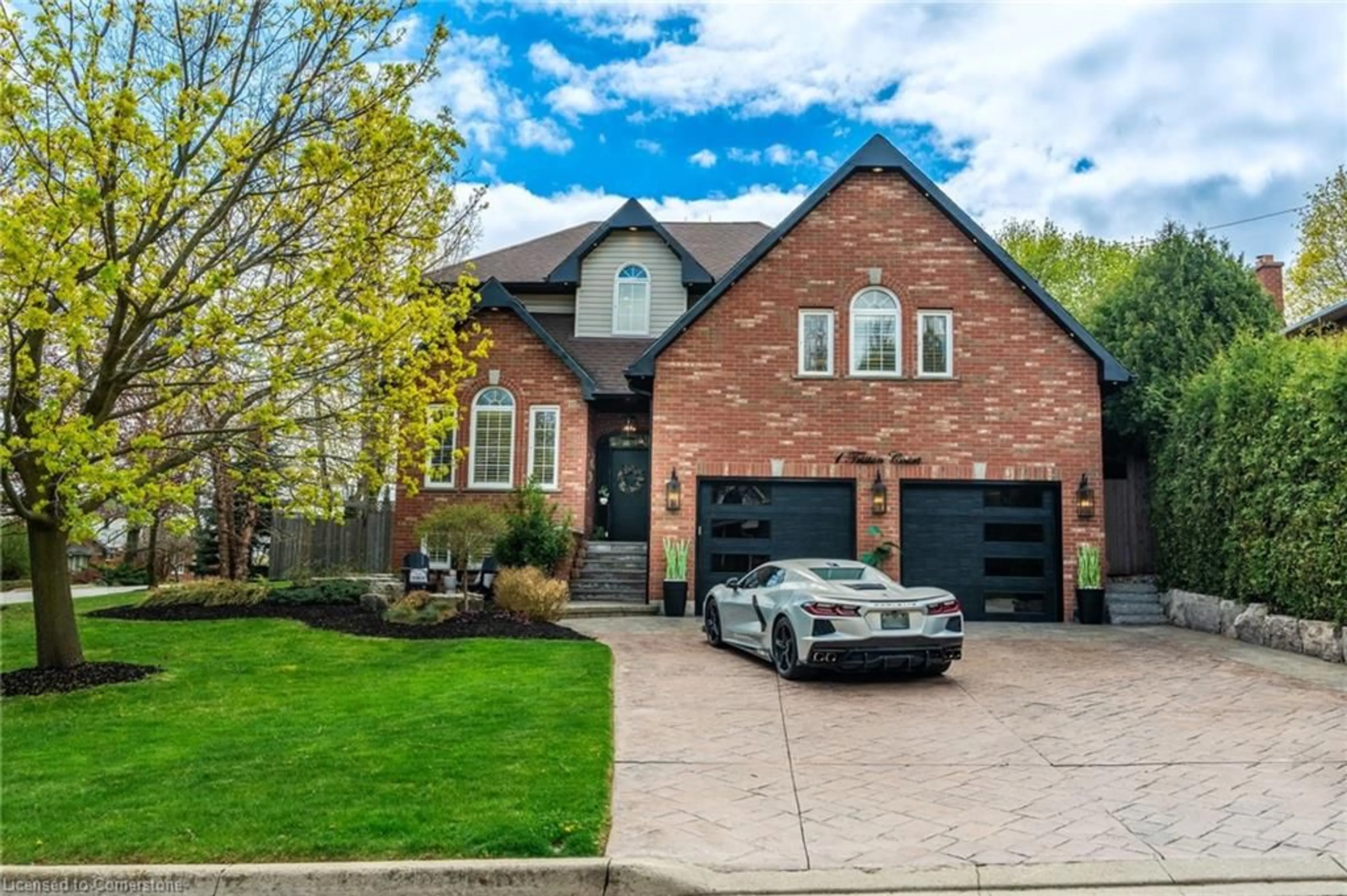 Home with brick exterior material, street for 1 Tristan Crt, Waterdown Ontario L9H 7G7
