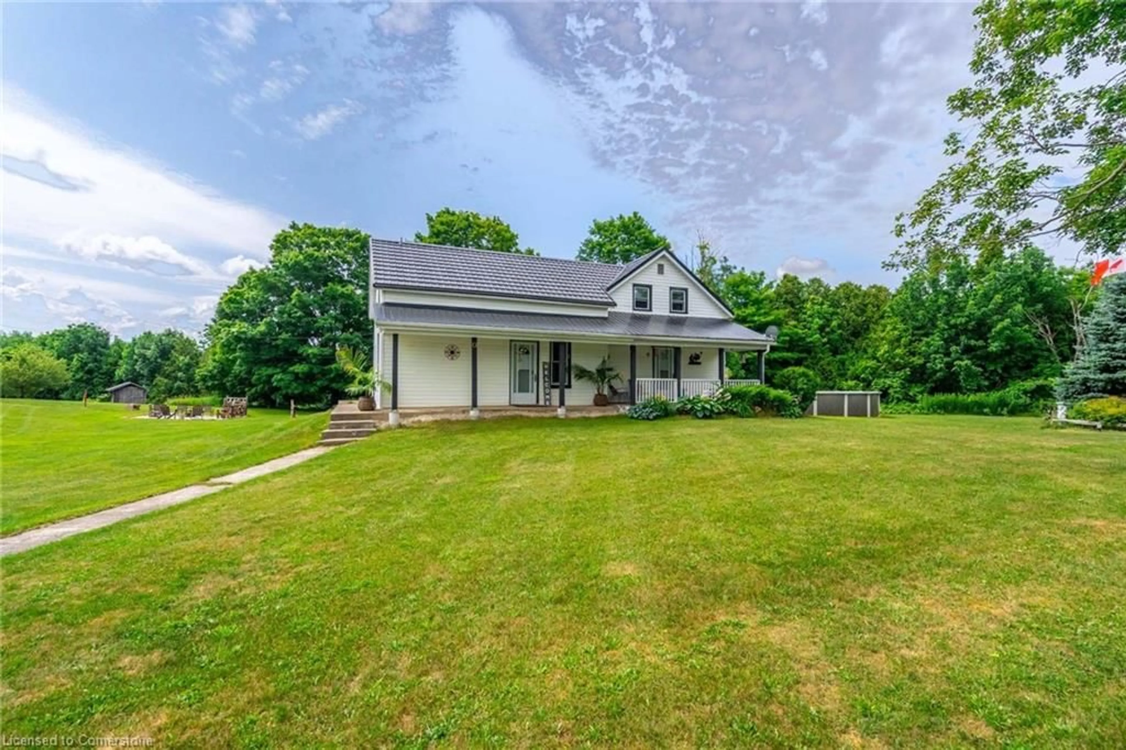 A pic from outside/outdoor area/front of a property/back of a property/a pic from drone, water/lake/river/ocean view for 803148 Puddicombe Lane, Chatsworth Ontario N0H 1G0