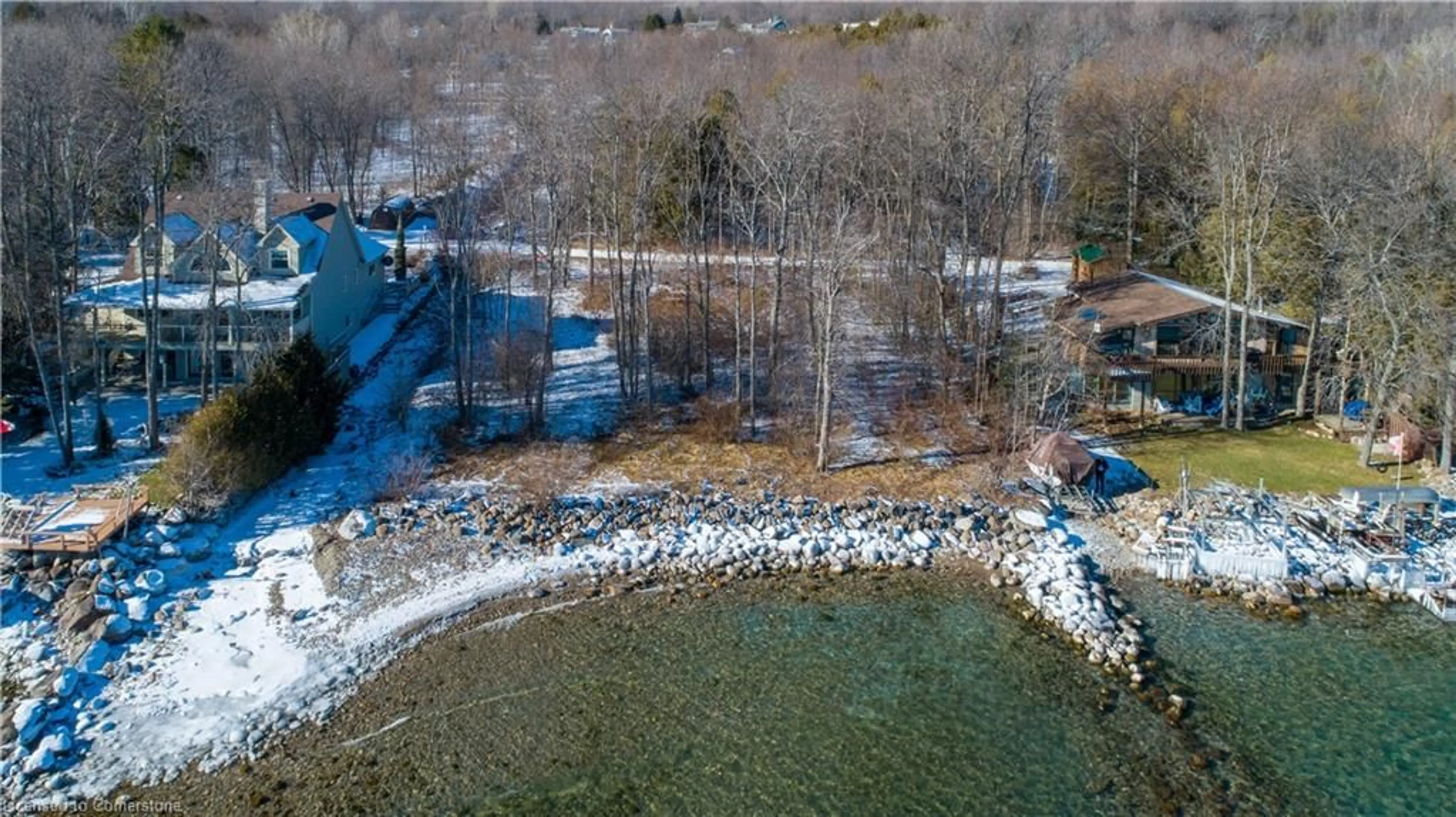 A pic from outside/outdoor area/front of a property/back of a property/a pic from drone, water/lake/river/ocean view for 263/265 Cedar Ave, Meaford Ontario N4L 1W5