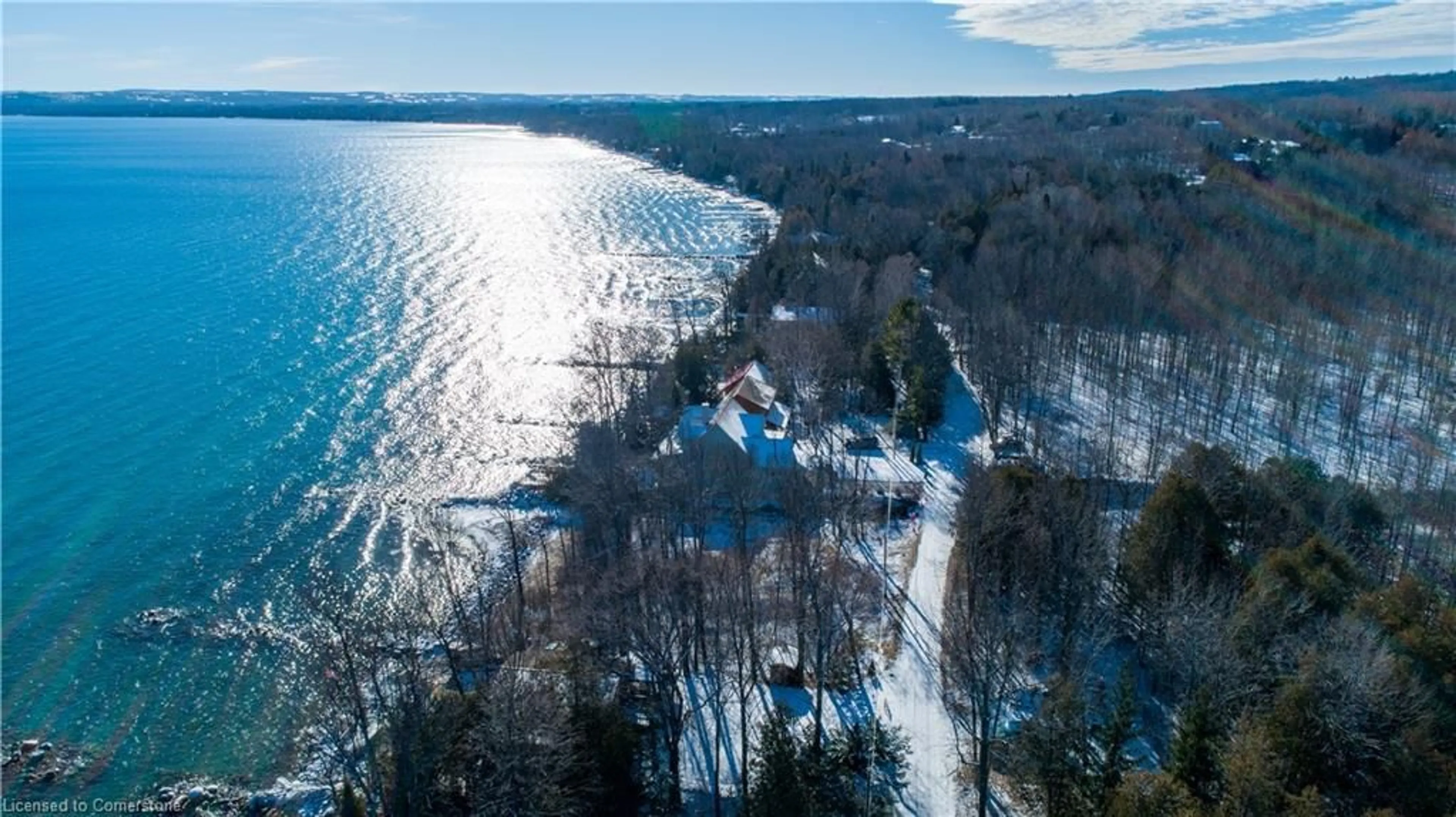 A pic from outside/outdoor area/front of a property/back of a property/a pic from drone, water/lake/river/ocean view for 263/265 Cedar Ave, Meaford Ontario N4L 1W5