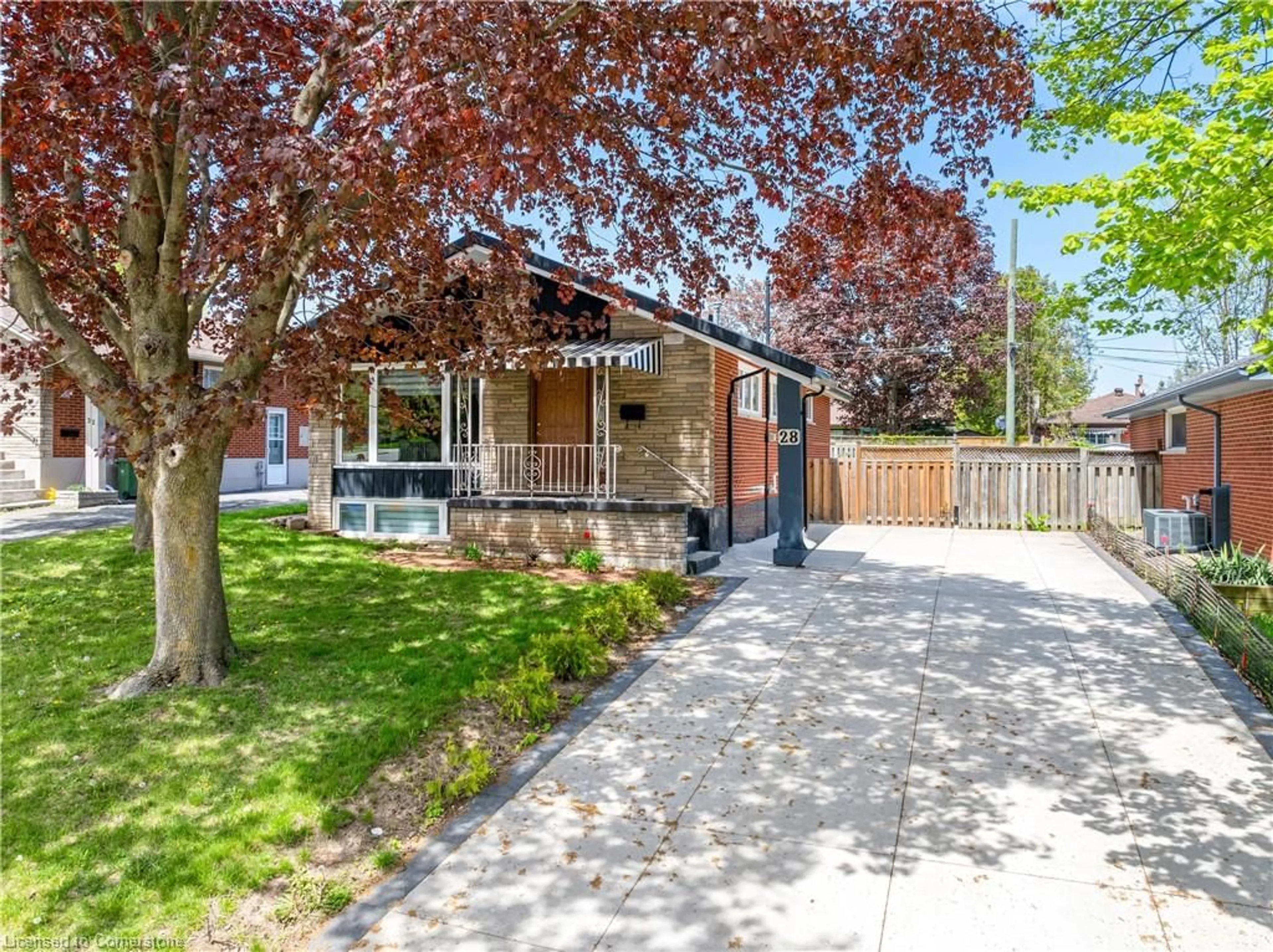 Home with brick exterior material, street for 28 Purvis Dr, Hamilton Ontario L8S 2S1