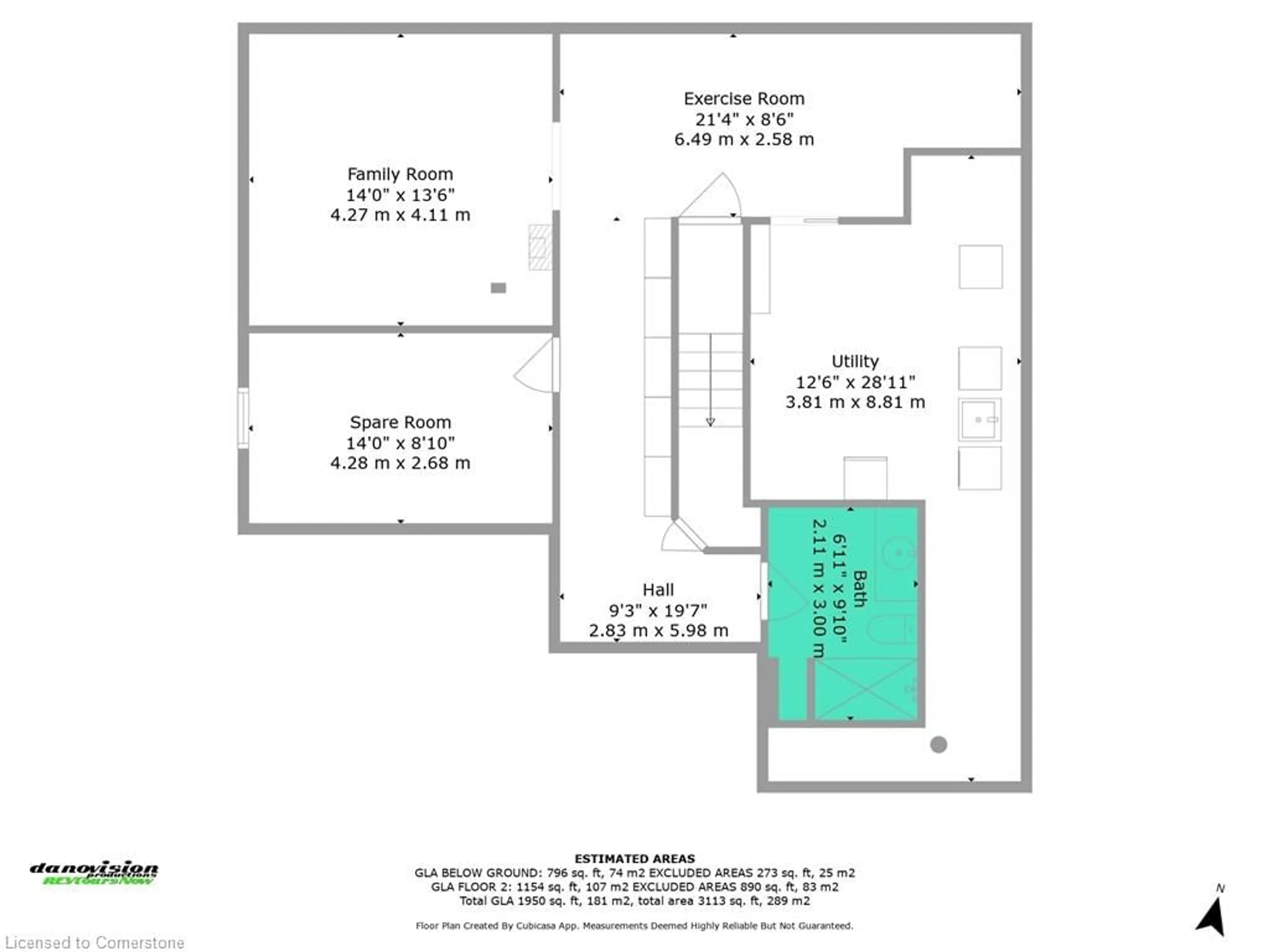 Floor plan for 42 Davis St, Jarvis Ontario N0A 1J0