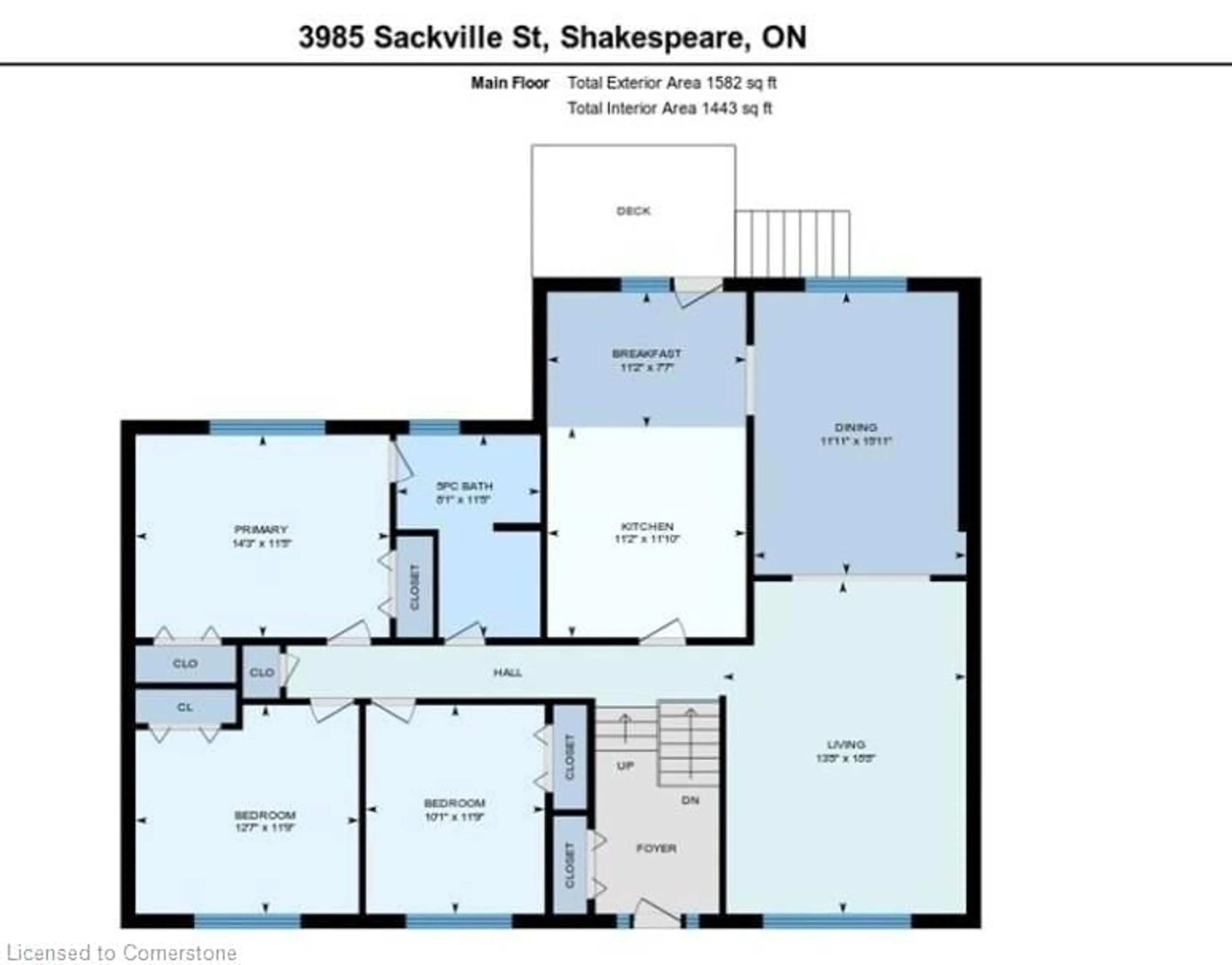 Floor plan for 3985 Sackville St, Shakespeare Ontario N0B 2P0