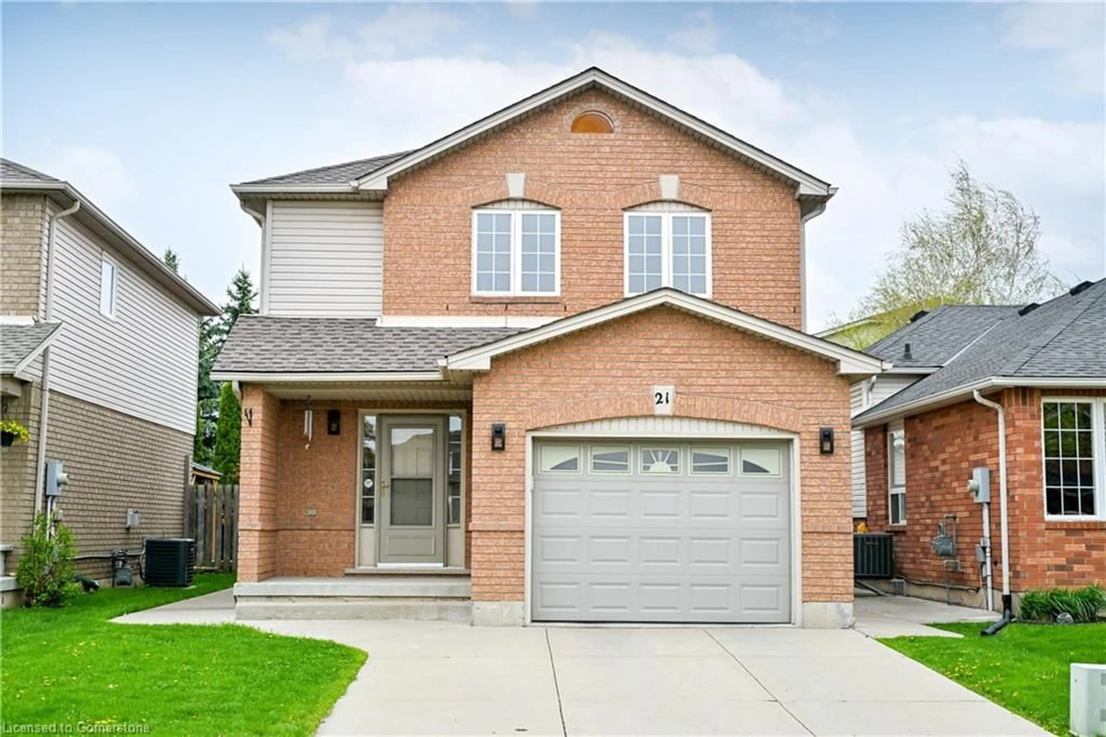 Home with brick exterior material, street for 21 Holyoake Dr, Hamilton Ontario L8J 3T5