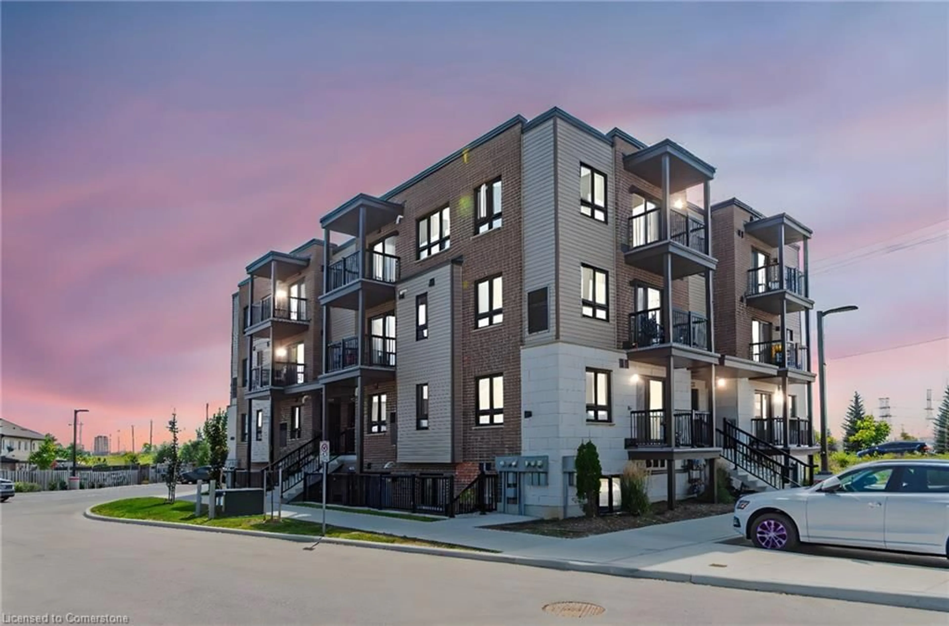 A pic from outside/outdoor area/front of a property/back of a property/a pic from drone, street for 1331 Countrystone Dr #A9, Waterloo Ontario N2N 3R9