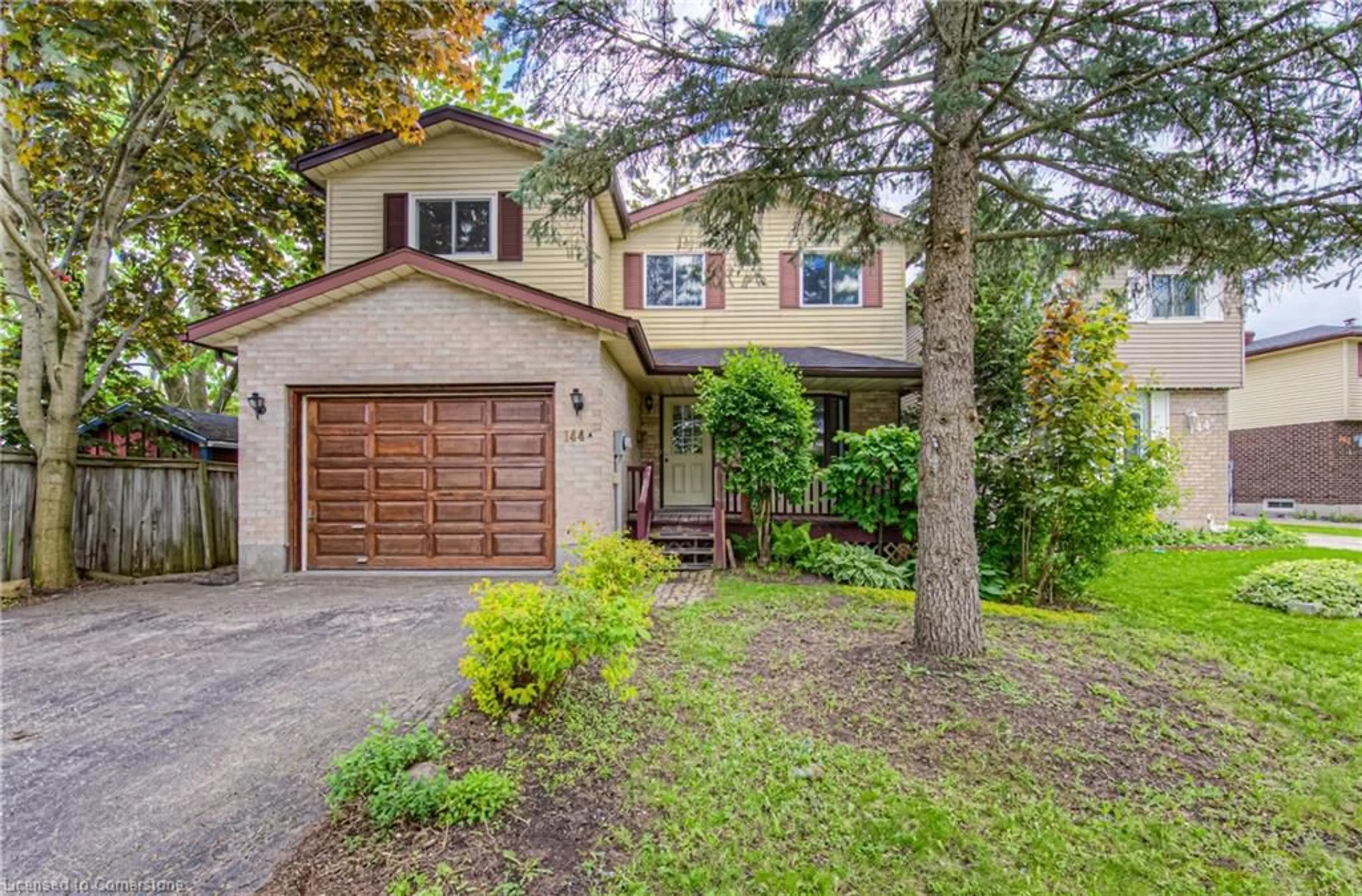 Home with brick exterior material, street for 144A Cornerbrook Cres, Waterloo Ontario N2V 1L2