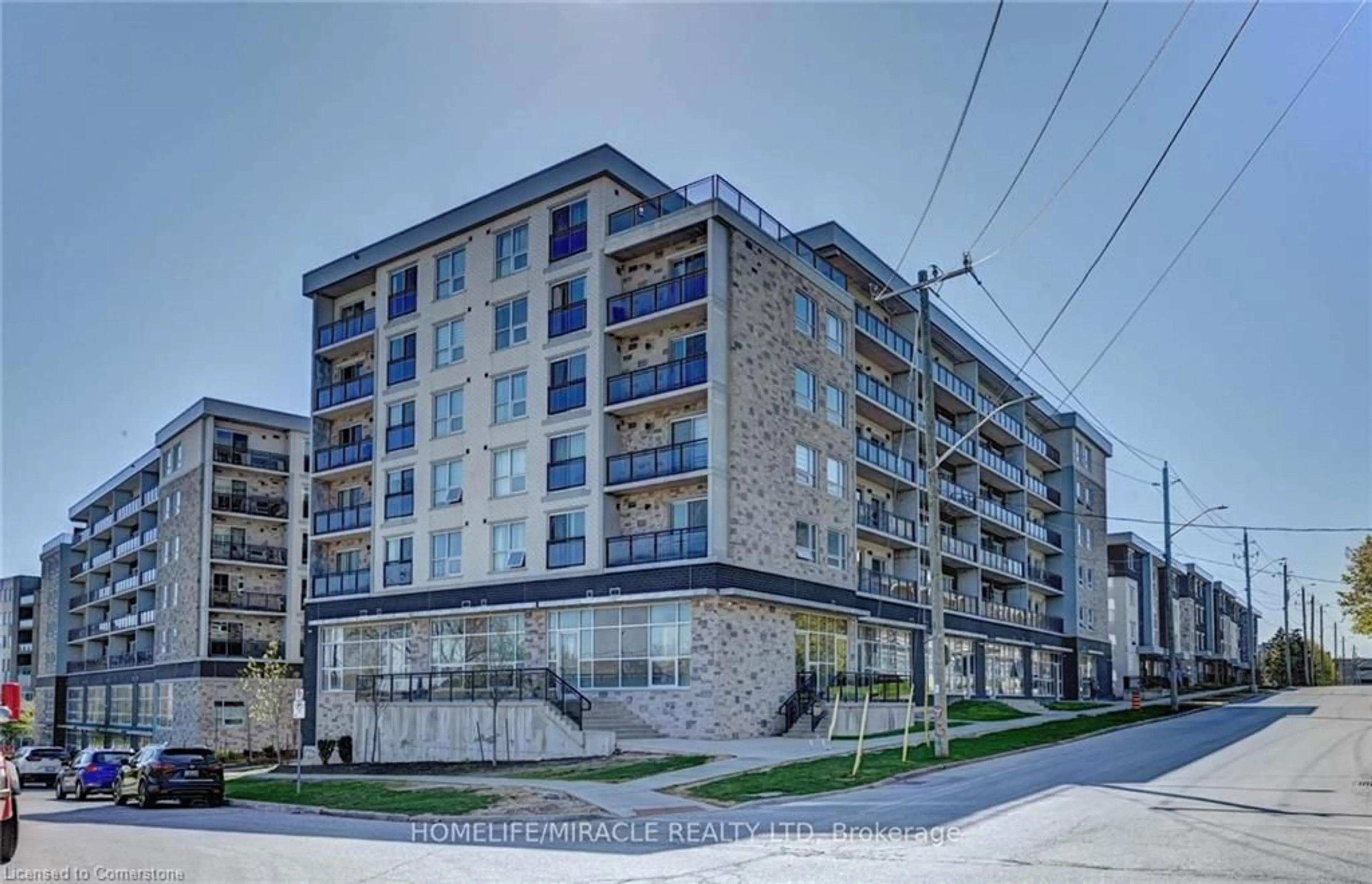 A pic from outside/outdoor area/front of a property/back of a property/a pic from drone, building for 275 Larch St #209F, Waterloo Ontario N2L 3R2