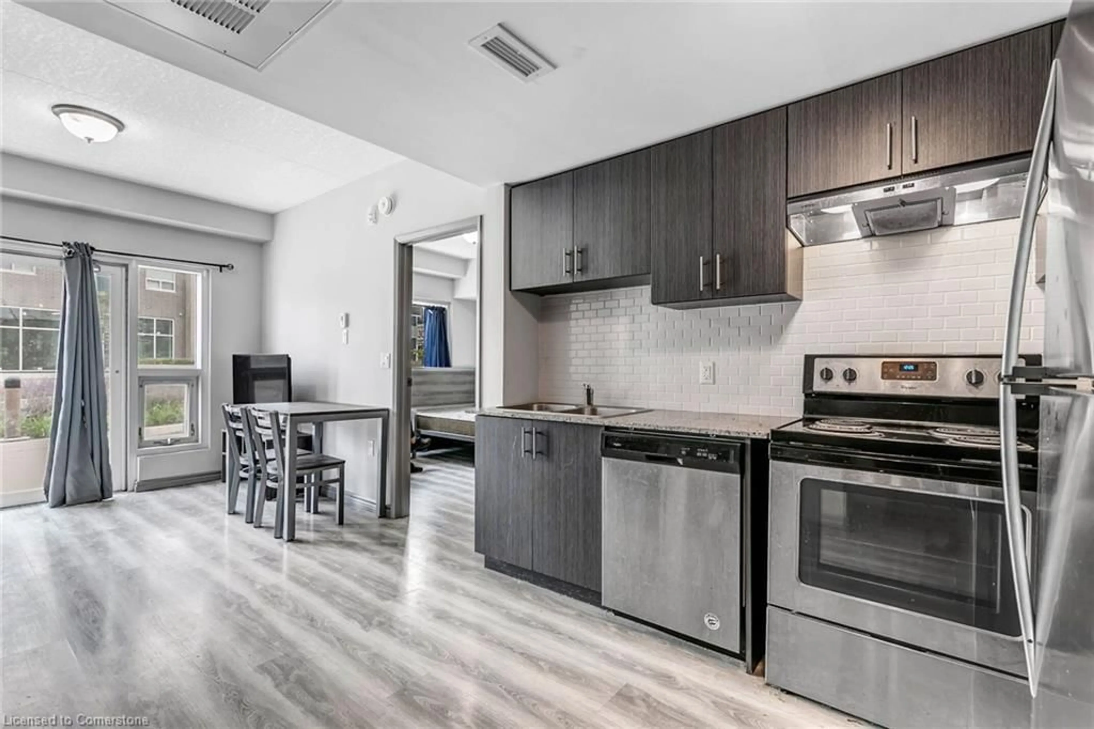 Open concept kitchen, unknown for 275 Larch St #B02 in Building G, Waterloo Ontario N2L 3R2