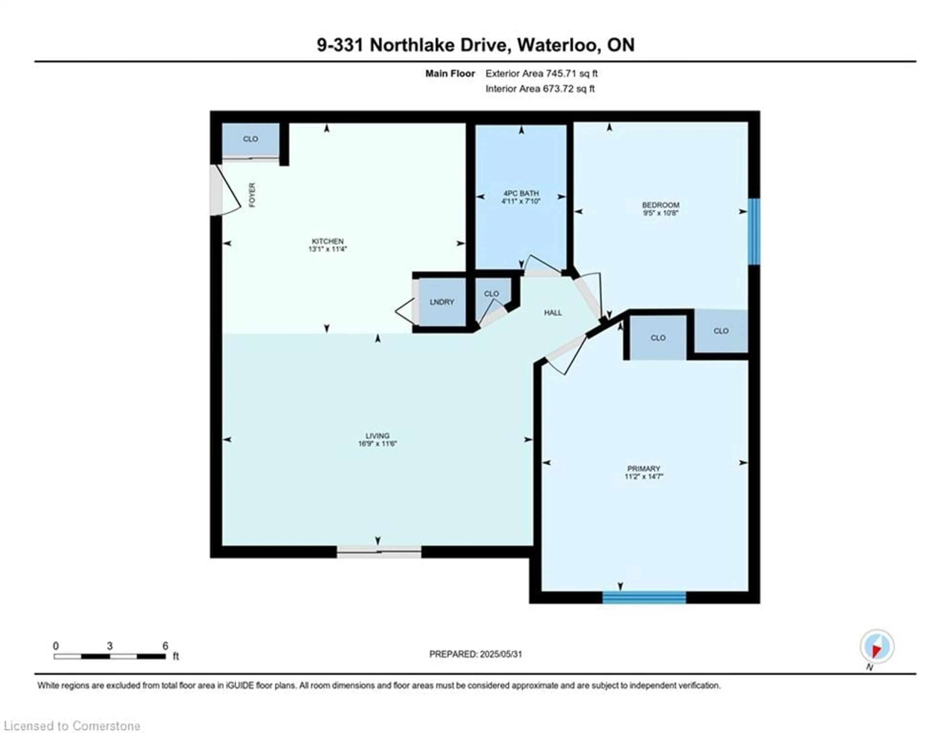 Floor plan for 331 Northlake Dr #9, Waterloo Ontario N2V 1Z1