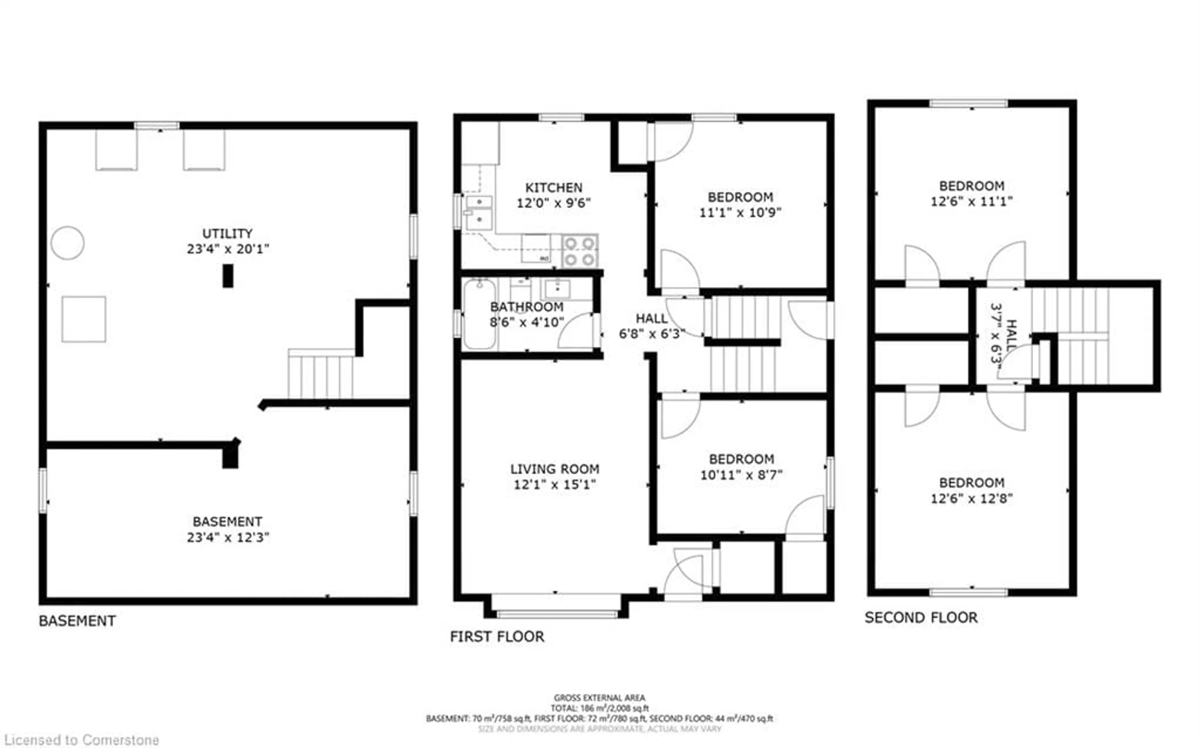 Floor plan for 8 Sinclair Crt, Hamilton Ontario L8K 2B5