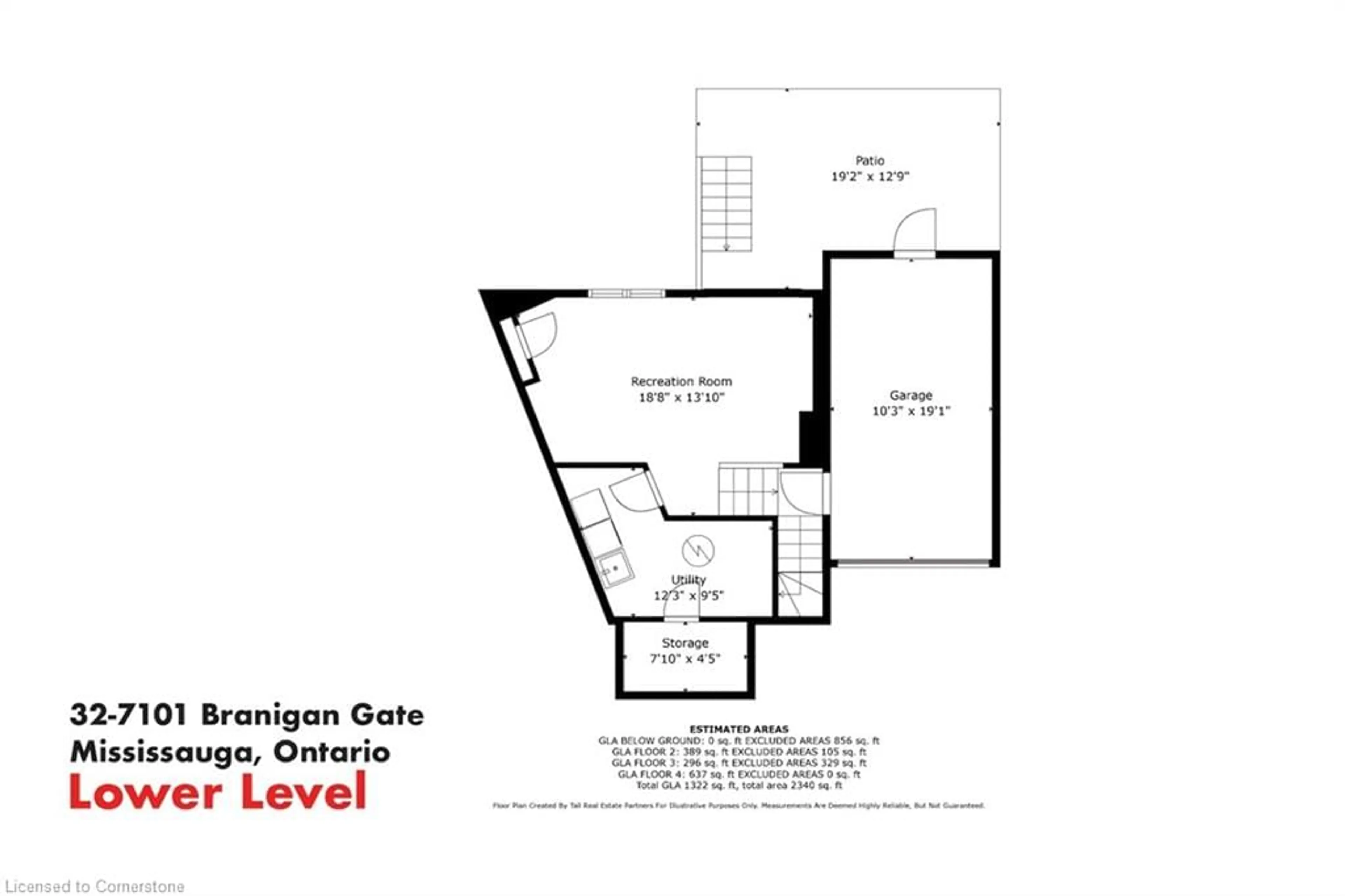 Floor plan for 7101 Branigan Gate #32, Mississauga Ontario L5N 7S2
