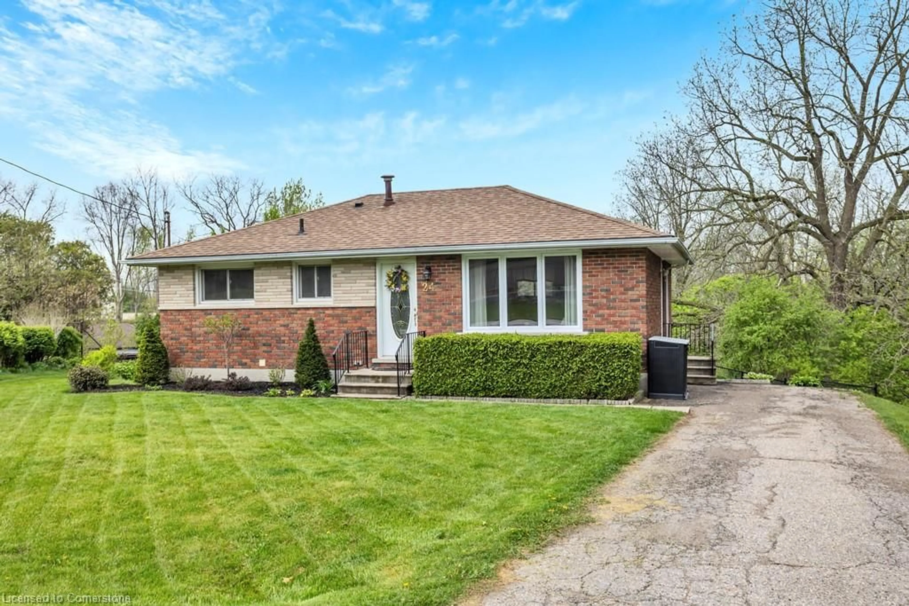 Home with brick exterior material, street for 24 Spruce Rd, Beachville Ontario N0J 1A0
