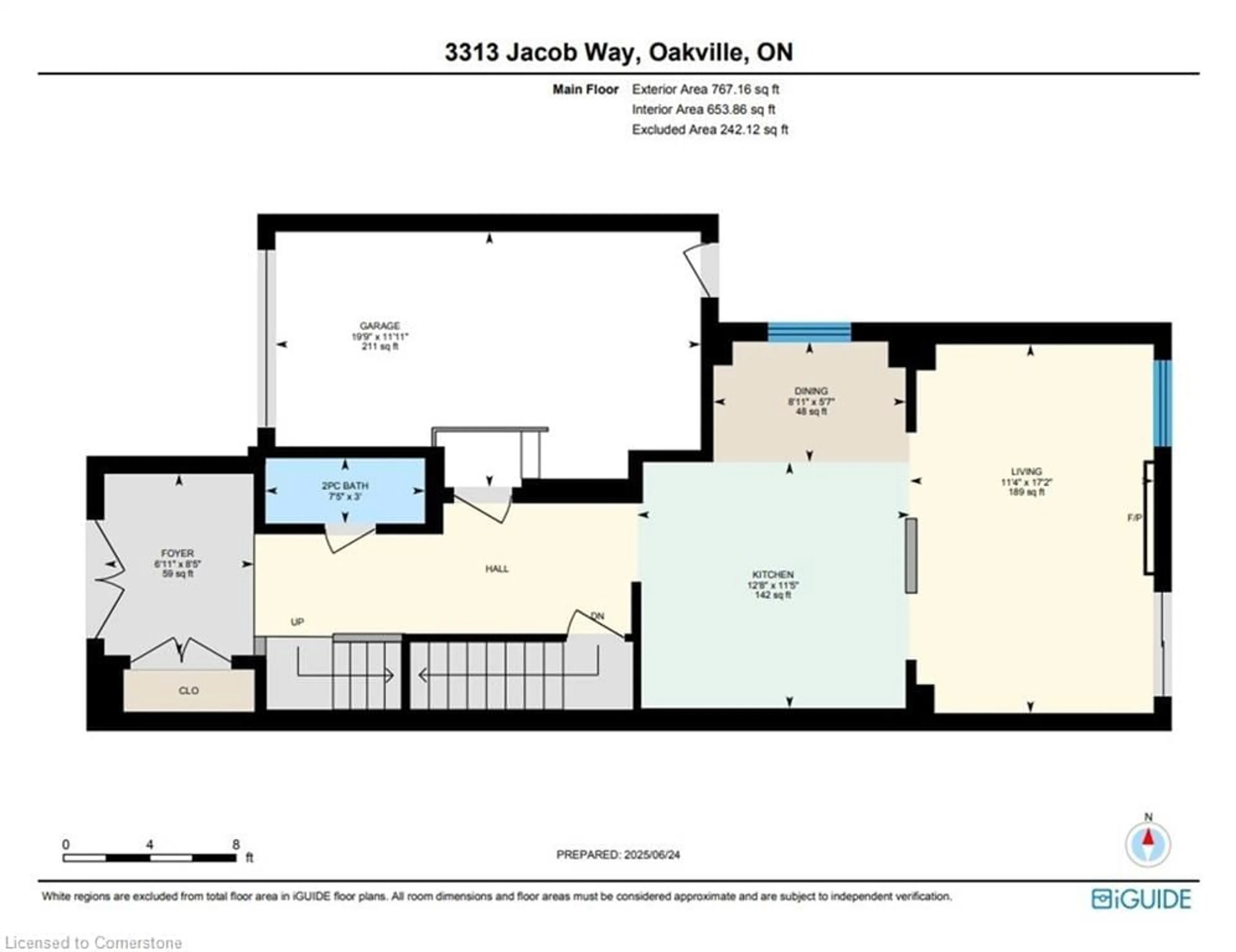 Floor plan for 3313 Jacob Way, Oakville Ontario L6M 5J9