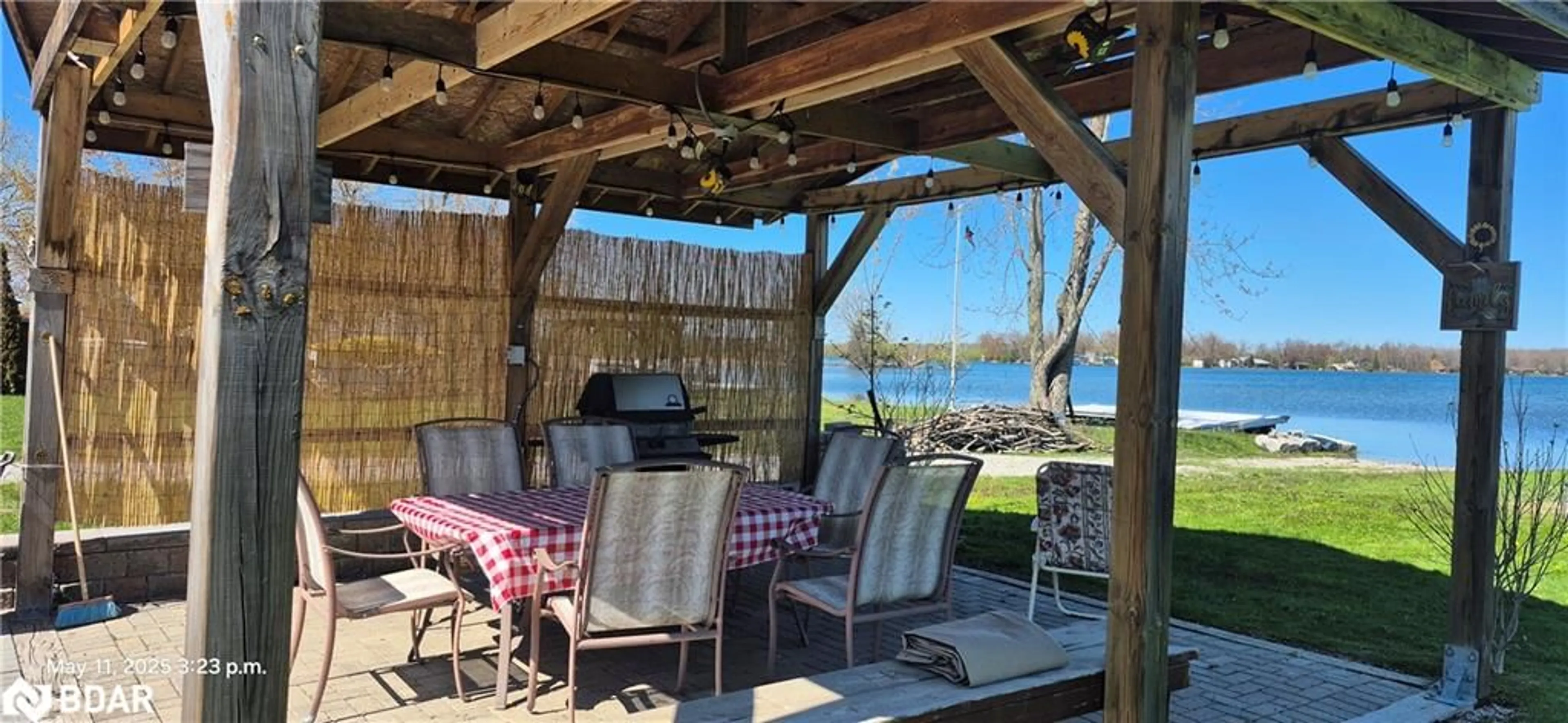 Patio, water/lake/river/ocean view for 4137 Bayview Ave, Orillia Ontario L3V 6H7