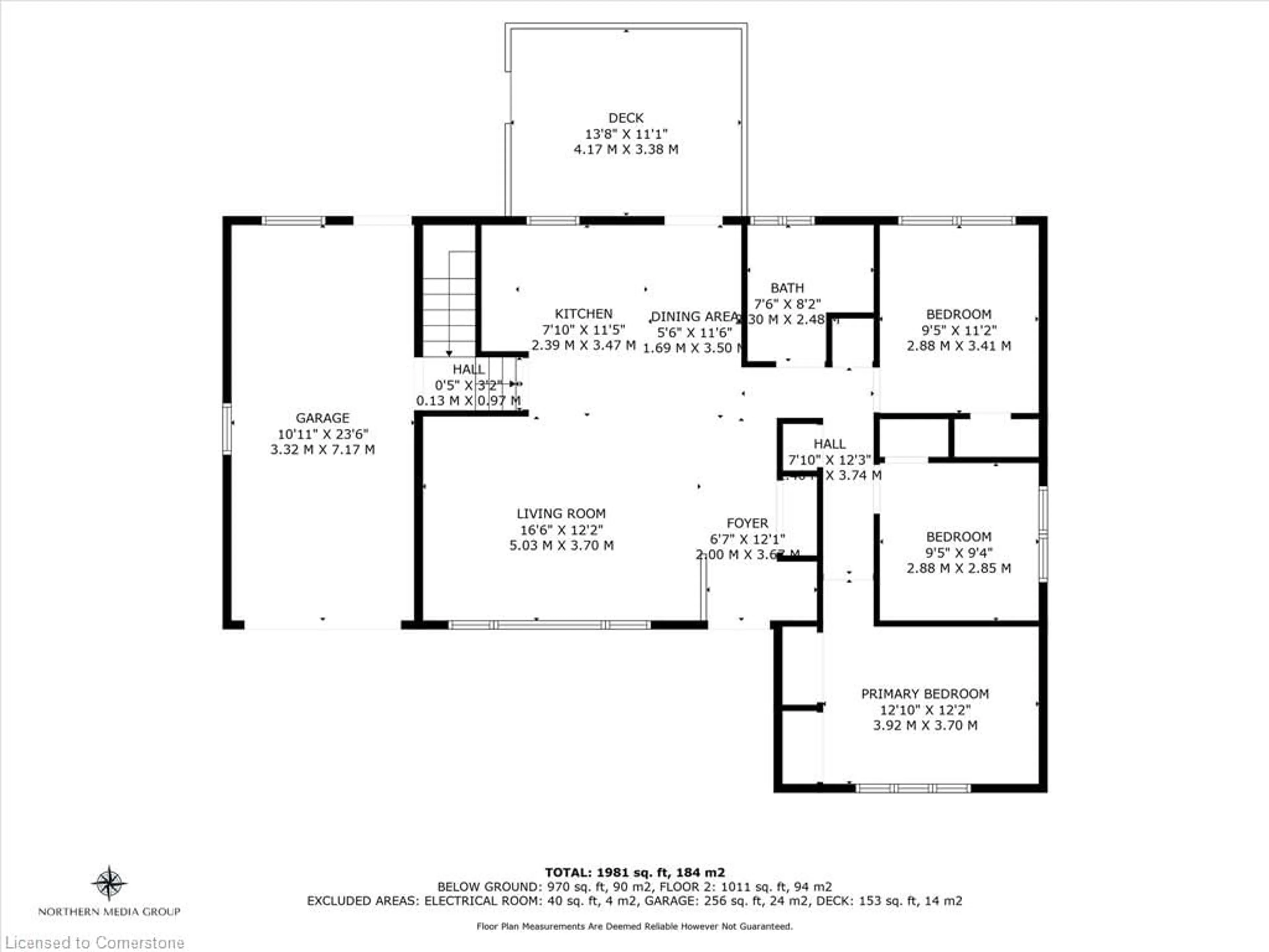Floor plan for 14 Carousel Ave, Hamilton Ontario L9A 4L5