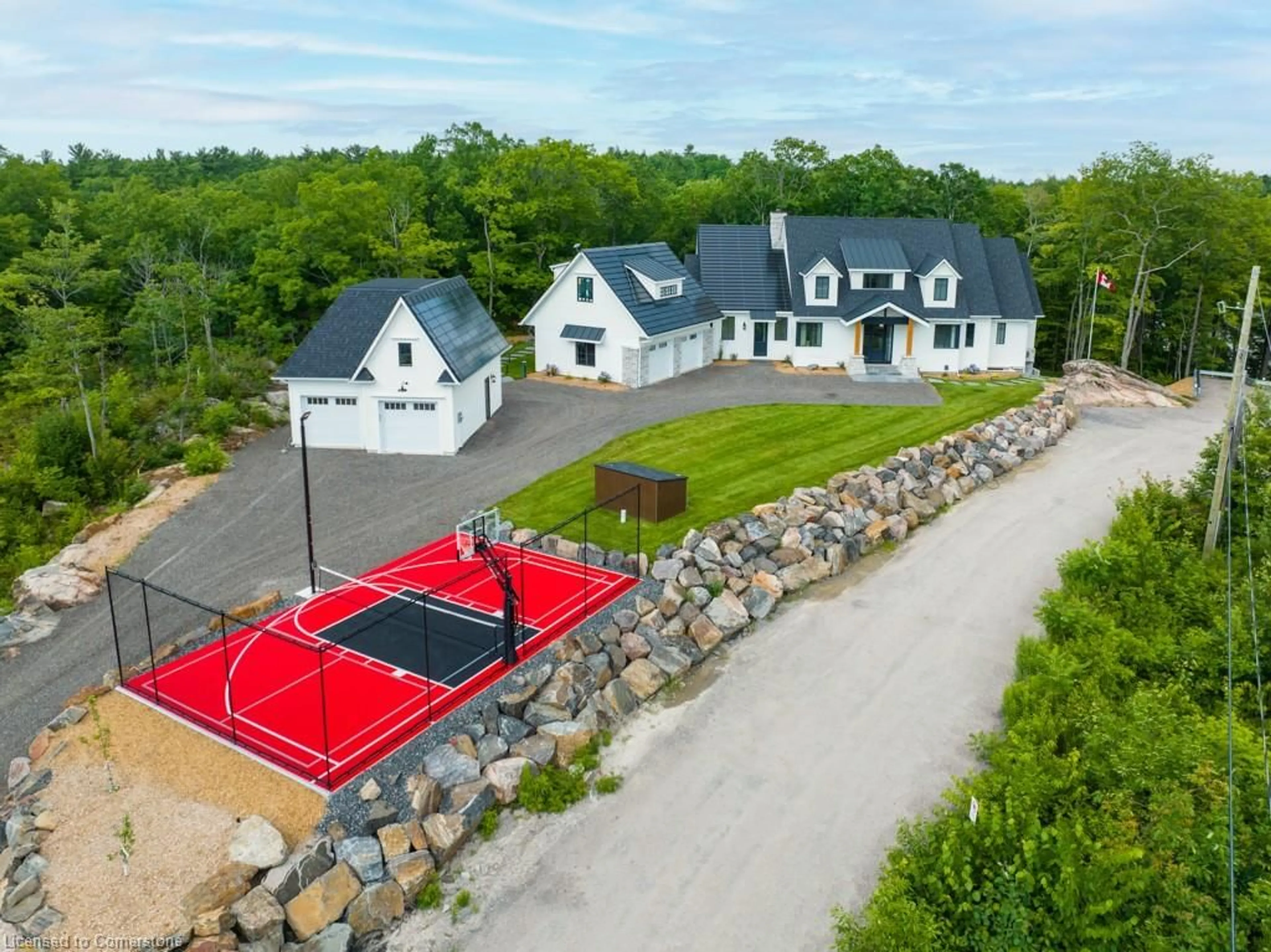 A pic from outside/outdoor area/front of a property/back of a property/a pic from drone, unknown for 3524 Isla Way, Port Severn Ontario L0K 1S0