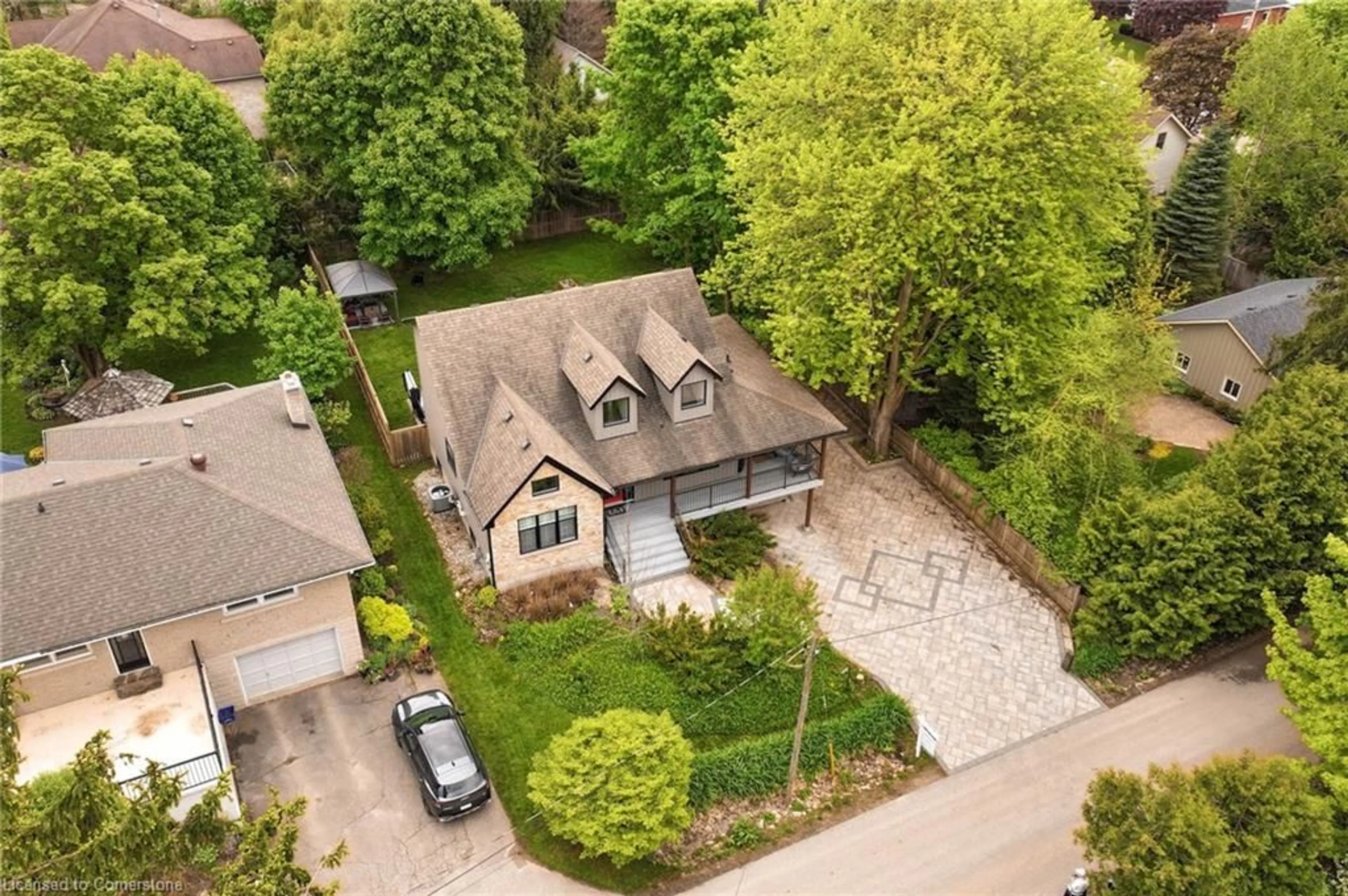A pic from outside/outdoor area/front of a property/back of a property/a pic from drone, street for 36 Emily Street, Elora Ontario N0B 1S0
