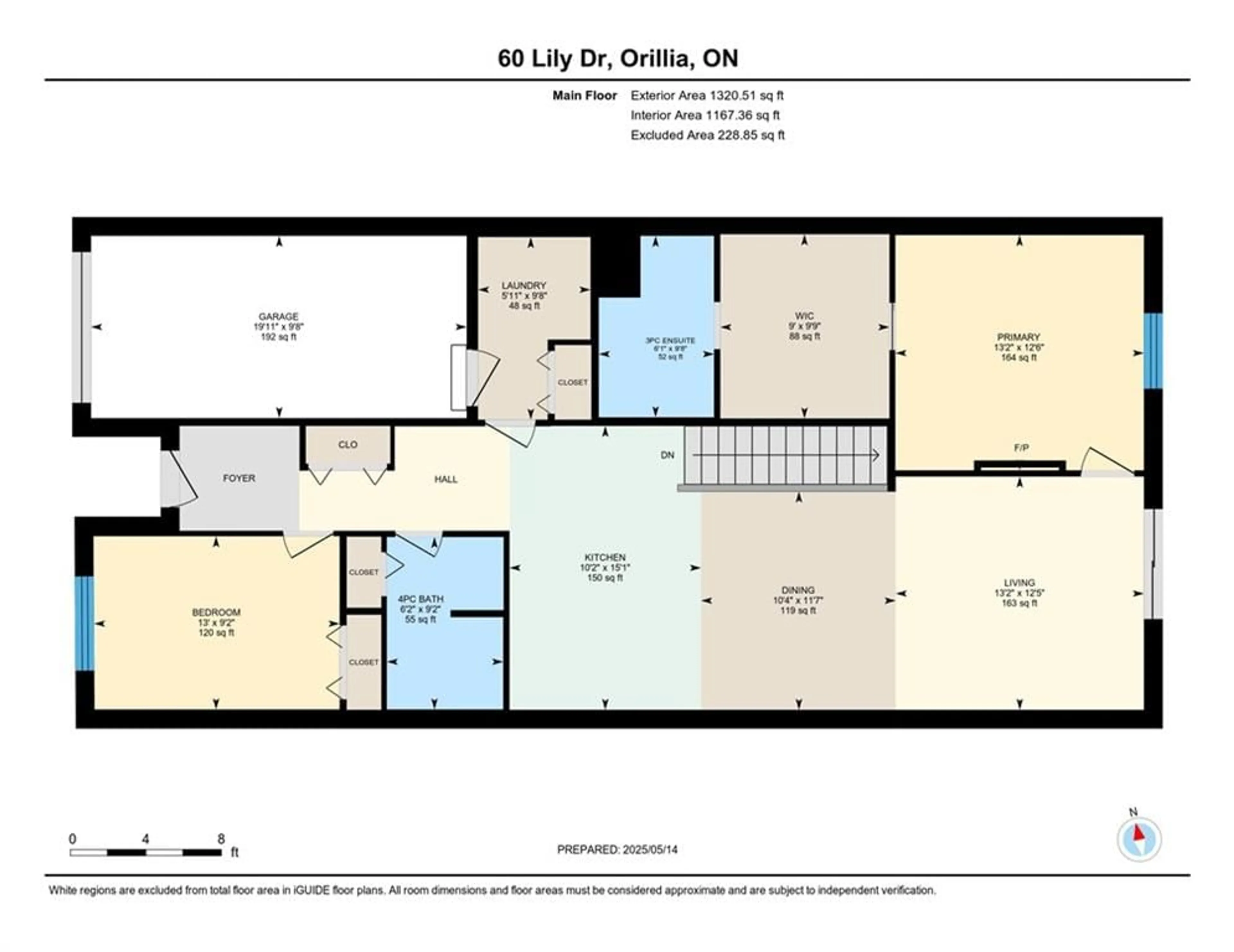 Floor plan for 60 Lily Dr, Orillia Ontario L3V 0G3