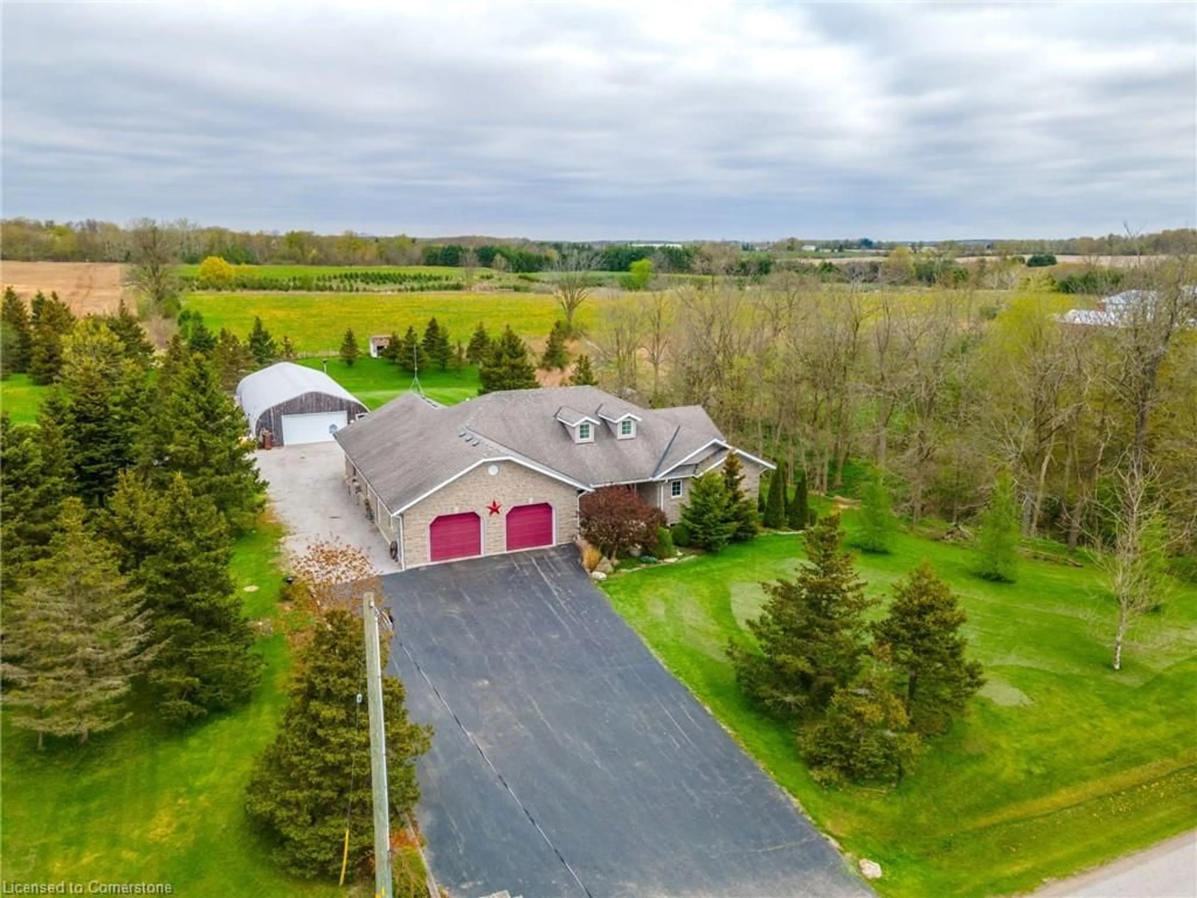 A pic from outside/outdoor area/front of a property/back of a property/a pic from drone, water/lake/river/ocean view for 1545 Concession 6 Woodhouse, Simcoe Ontario N3Y 4K4