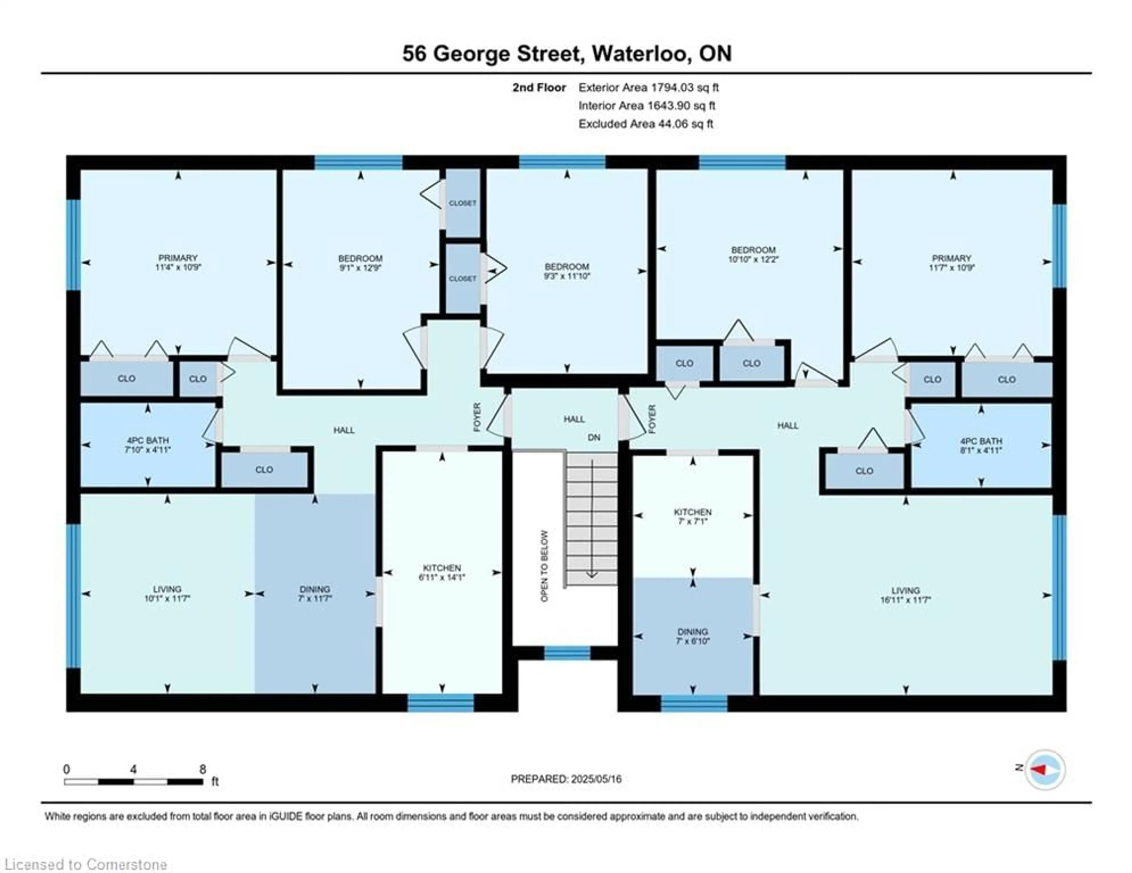 Floor plan for 56 George St, Waterloo Ontario N2J 1K7