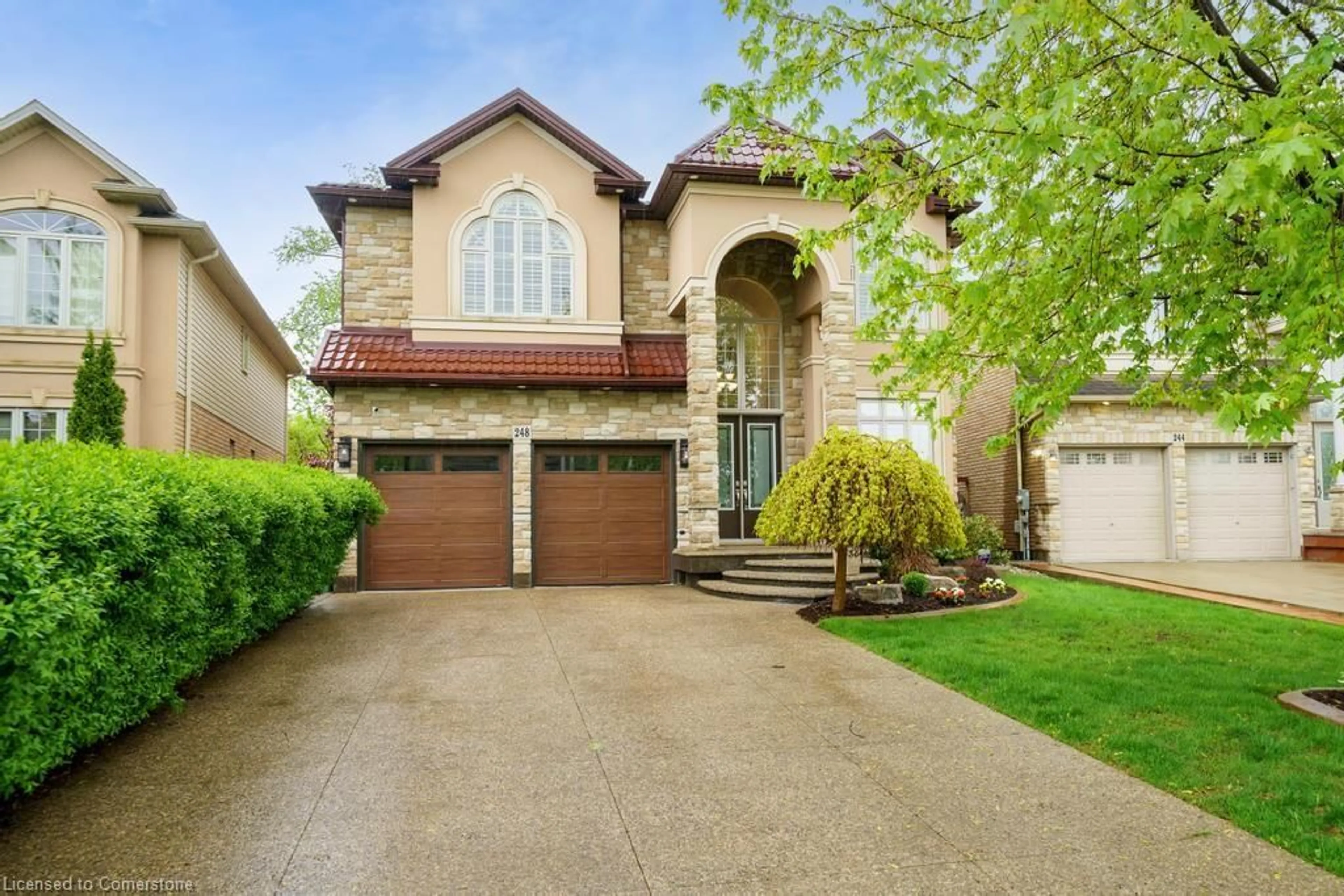 Home with brick exterior material, street for 248 Cloverleaf Dr, Ancaster Ontario L9K 1T2