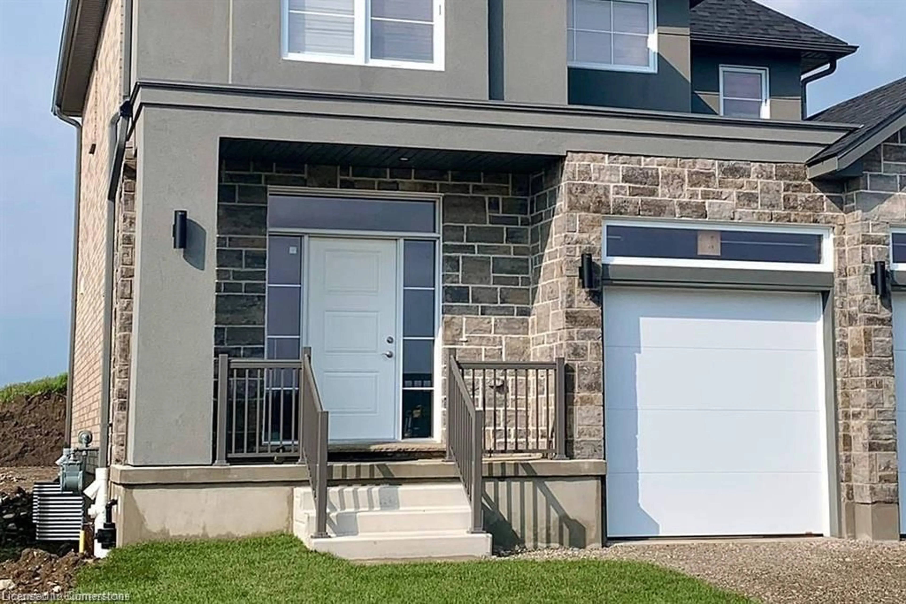 Home with vinyl exterior material, street for 122 O J Gaffney Dr, Stratford Ontario N5A 6S2