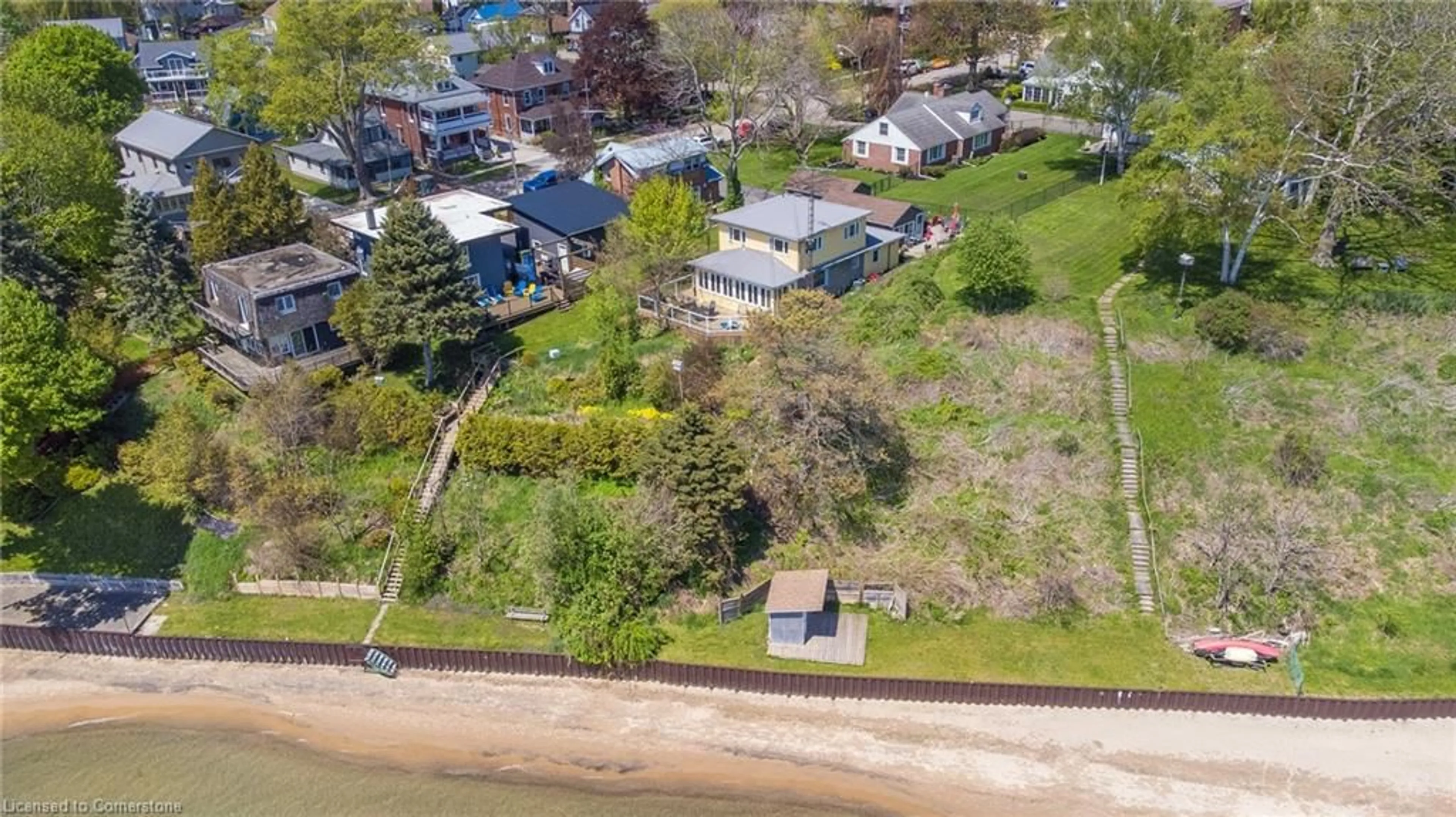 A pic from outside/outdoor area/front of a property/back of a property/a pic from drone, water/lake/river/ocean view for 307 Grace St, Port Dover Ontario N0A 1N0