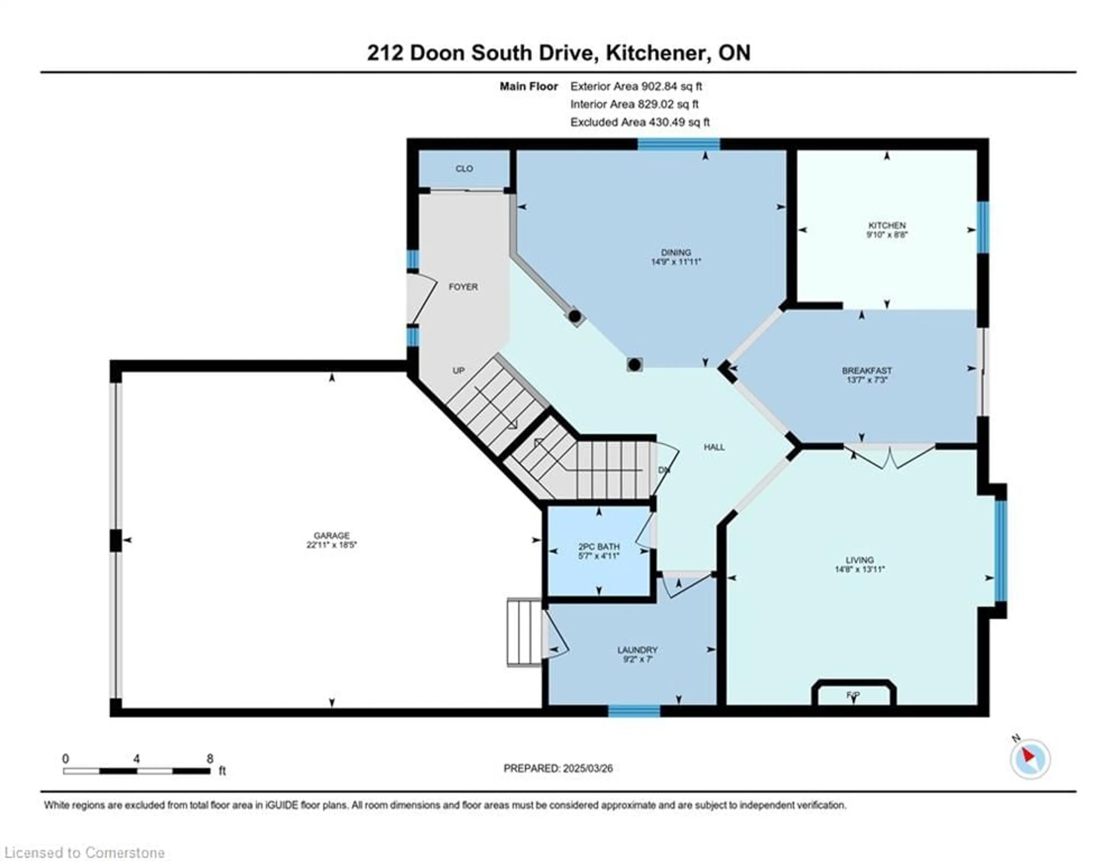 Floor plan for 212 Doon South Dr, Kitchener Ontario N2P 2L8