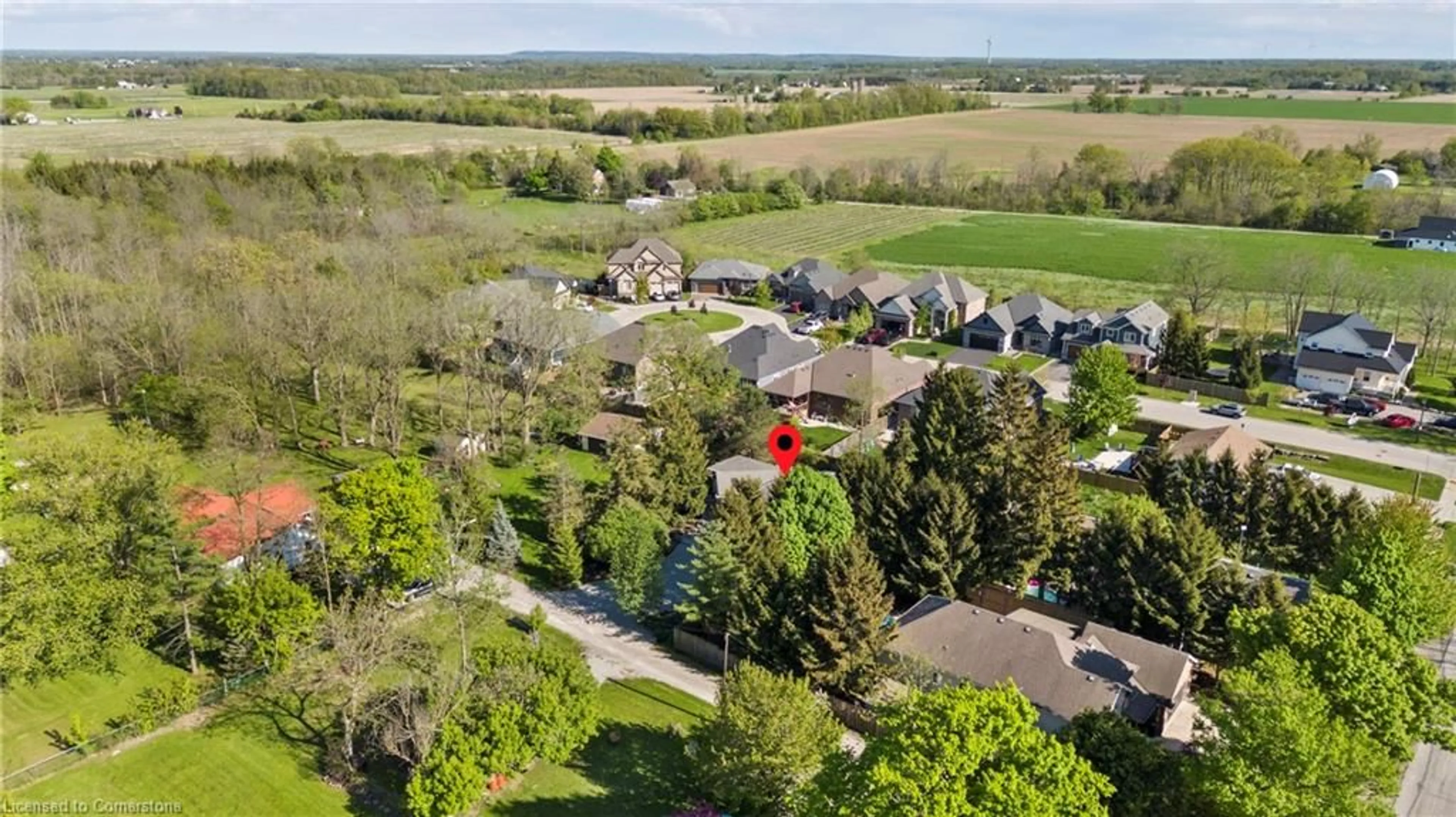 A pic from outside/outdoor area/front of a property/back of a property/a pic from drone, street for 4160 Stanley St, Campden Ontario L0R 1G0