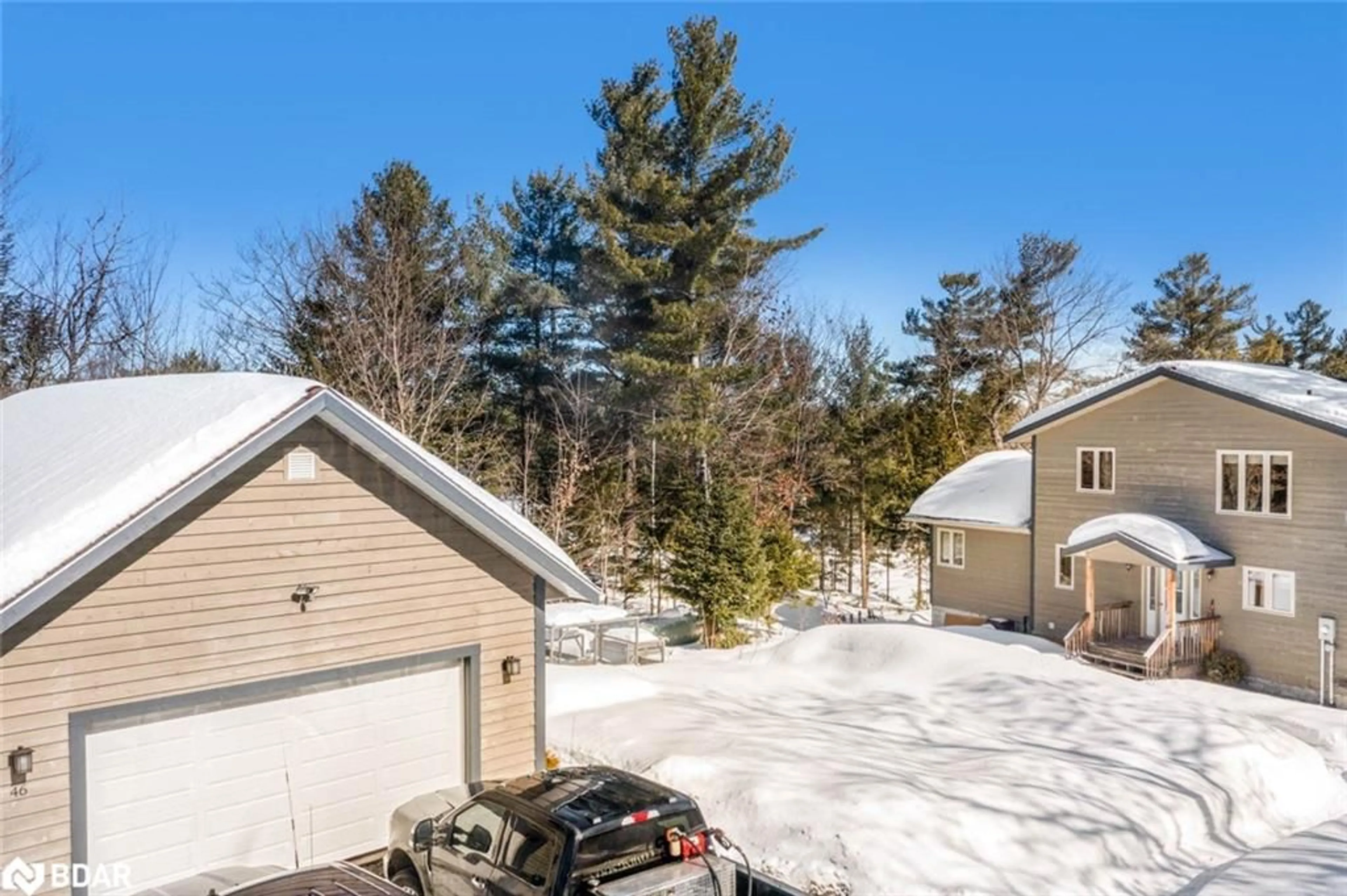 A pic from outside/outdoor area/front of a property/back of a property/a pic from drone, unknown for 46 James Rider Rd, Nobel Ontario P0G 1G0