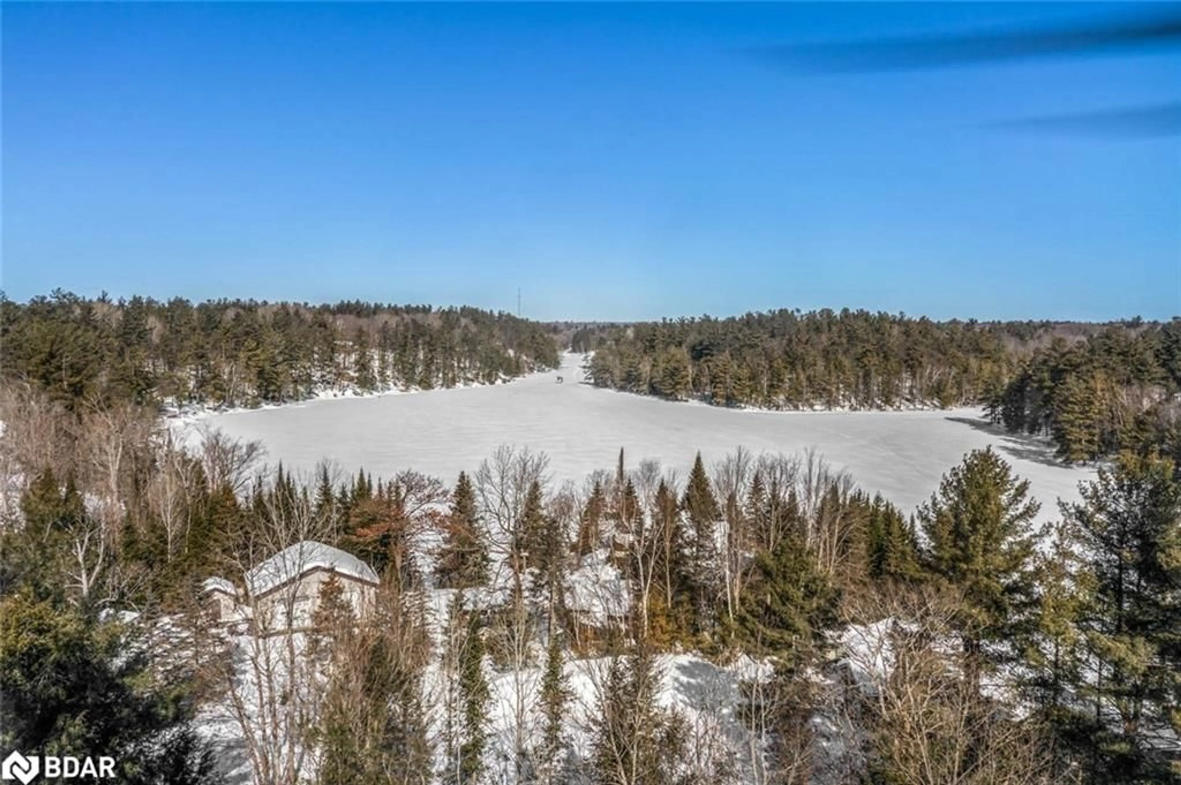 A pic from outside/outdoor area/front of a property/back of a property/a pic from drone, forest/trees view for 46 James Rider Rd, Nobel Ontario P0G 1G0