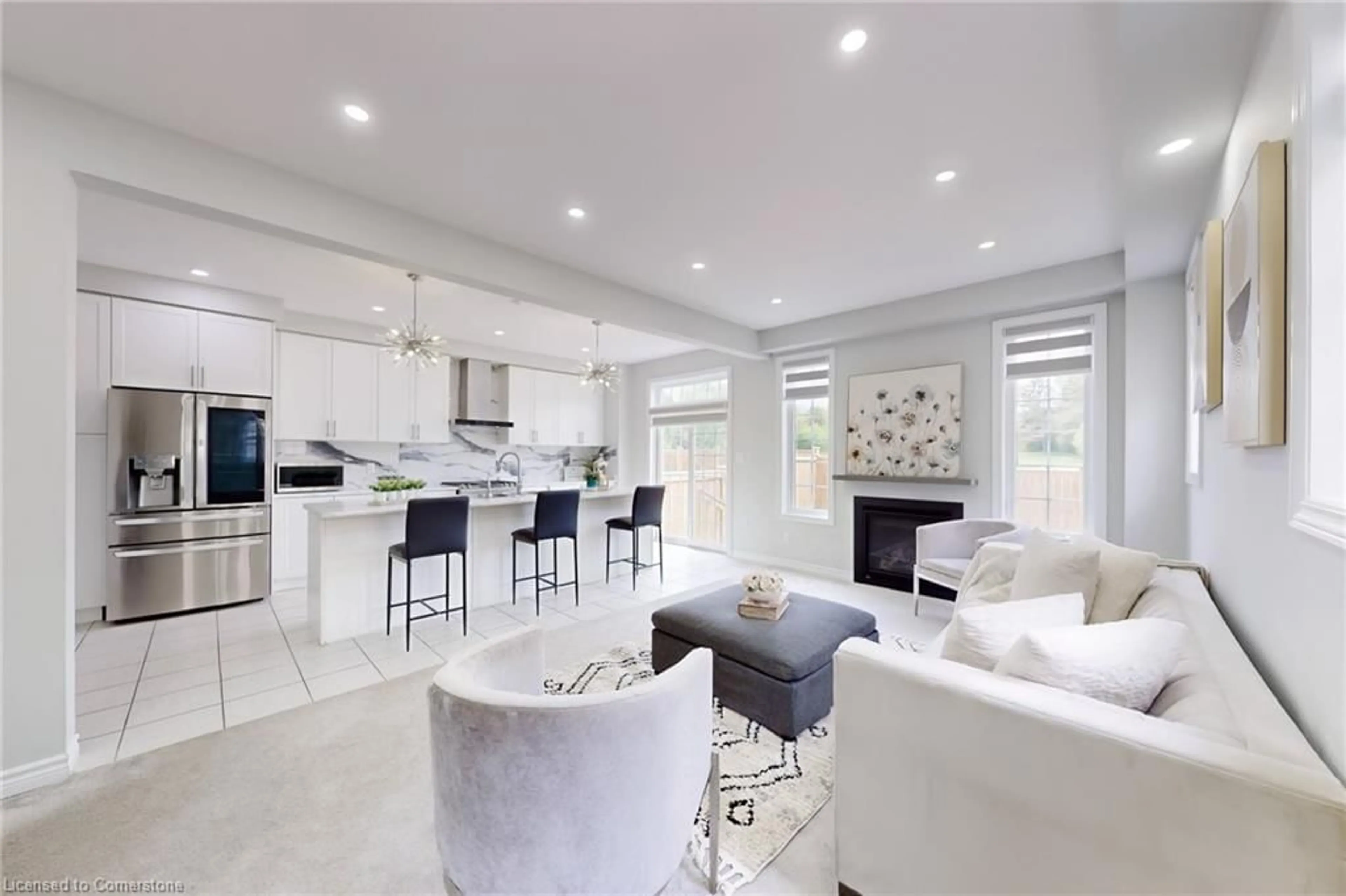 Open concept kitchen, ceramic/tile floor for 22 Gleason Cres #11, Kitchener Ontario N2M 0B7