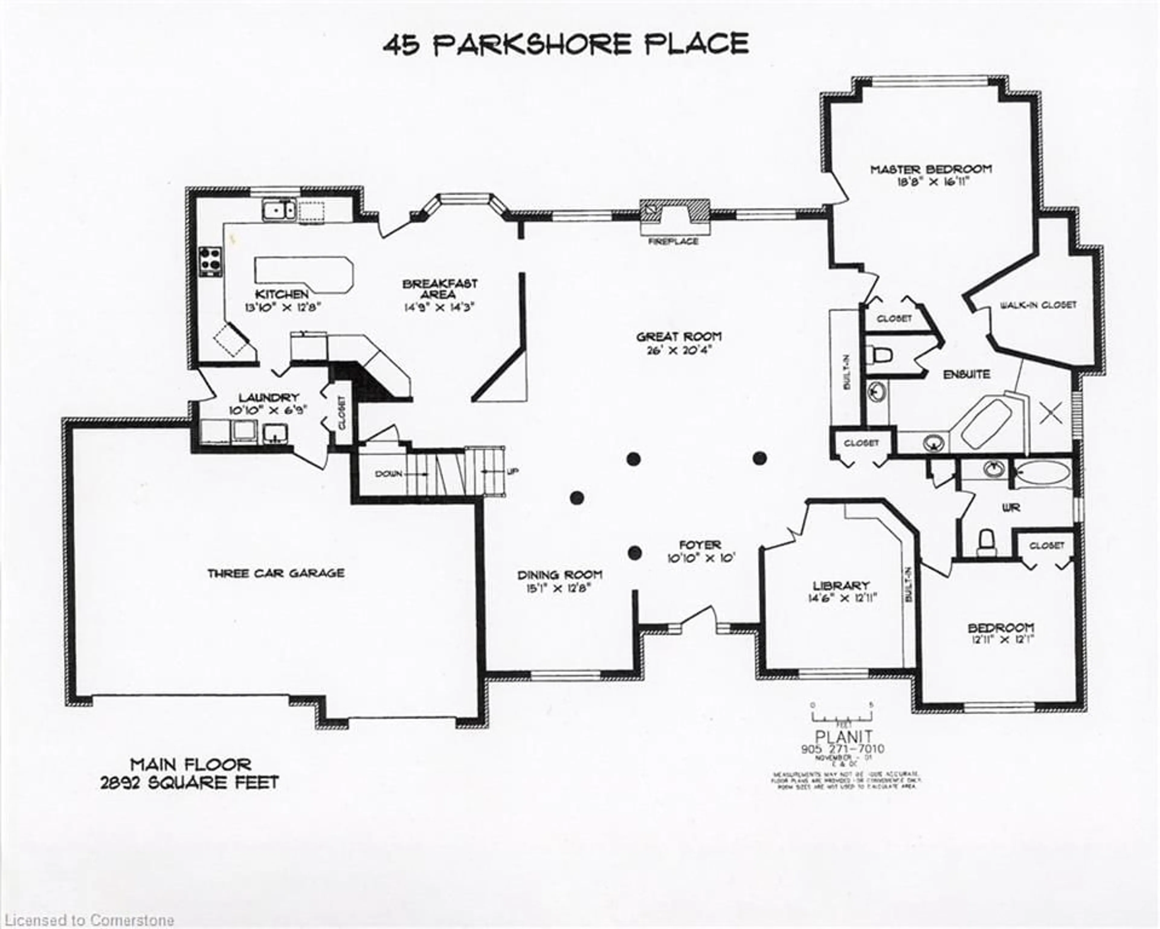 Floor plan for 45 Parkshore Pl, Carlisle Ontario L0R 1H1