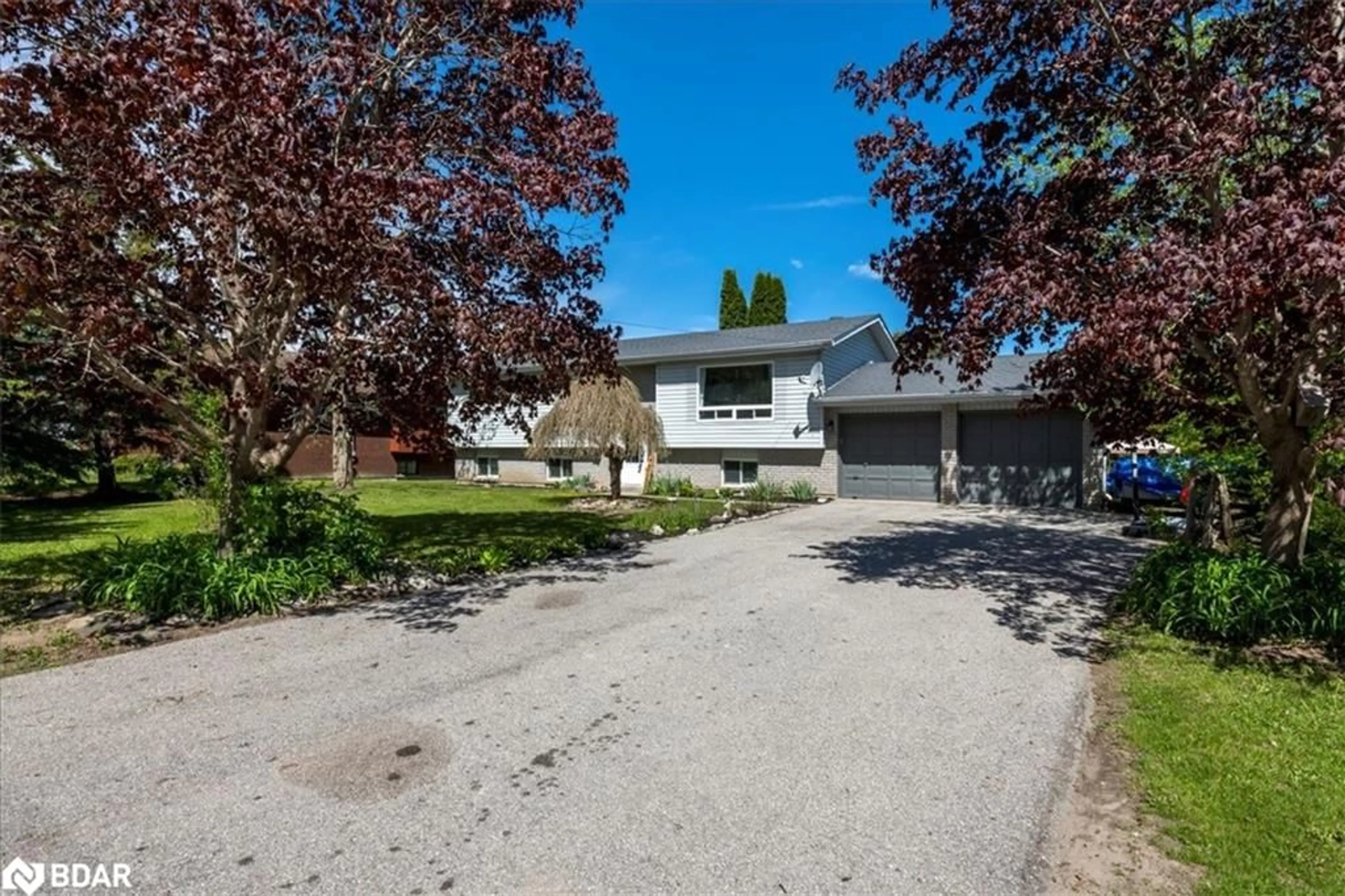 A pic from outside/outdoor area/front of a property/back of a property/a pic from drone, street for 3974 Horseshoe Valley Rd, Anten Mills Ontario L0L 1Y0