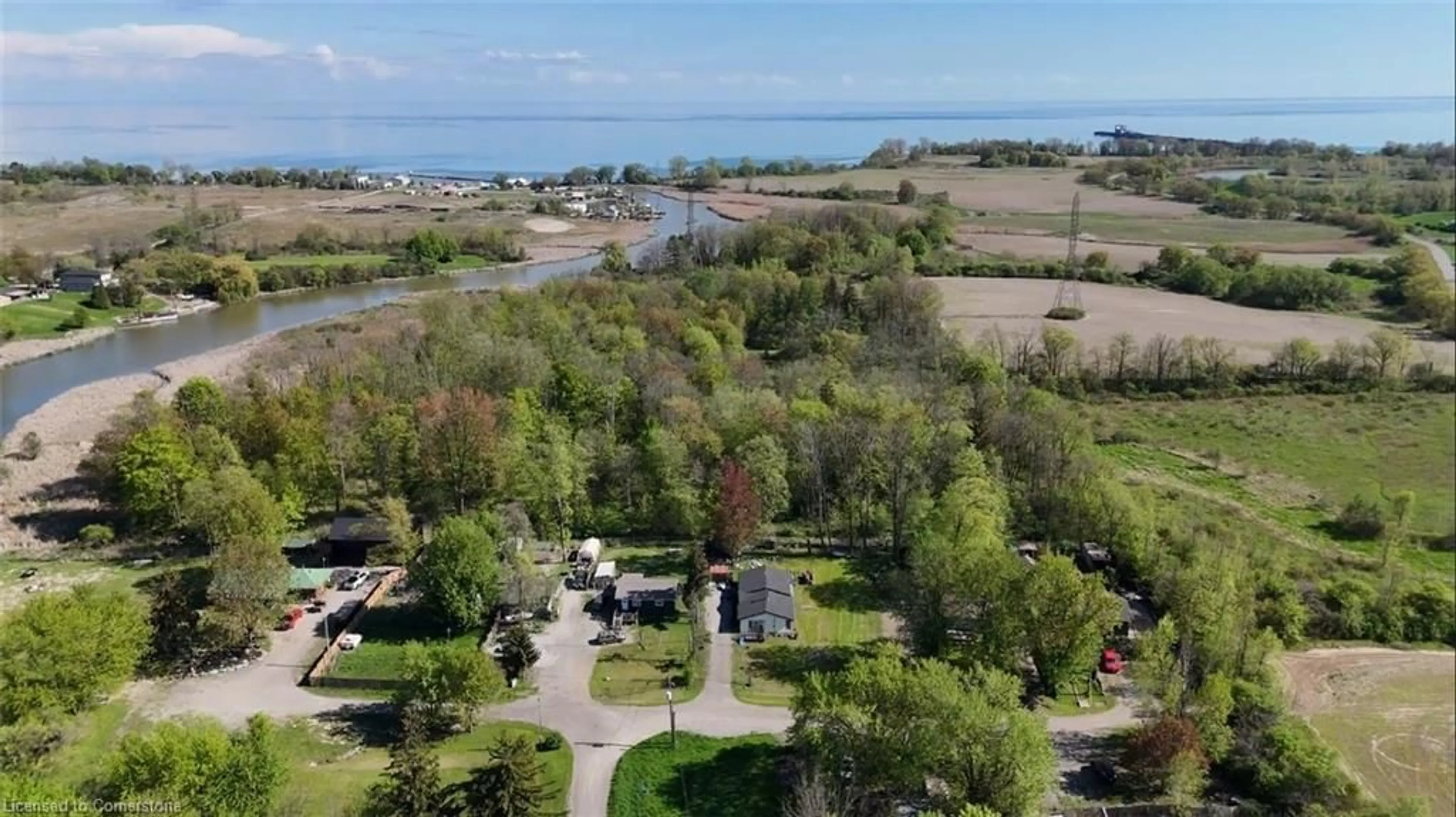 A pic from outside/outdoor area/front of a property/back of a property/a pic from drone, water/lake/river/ocean view for 8 Nanticoke Valley Rd, Nanticoke Ontario N0A 1L0
