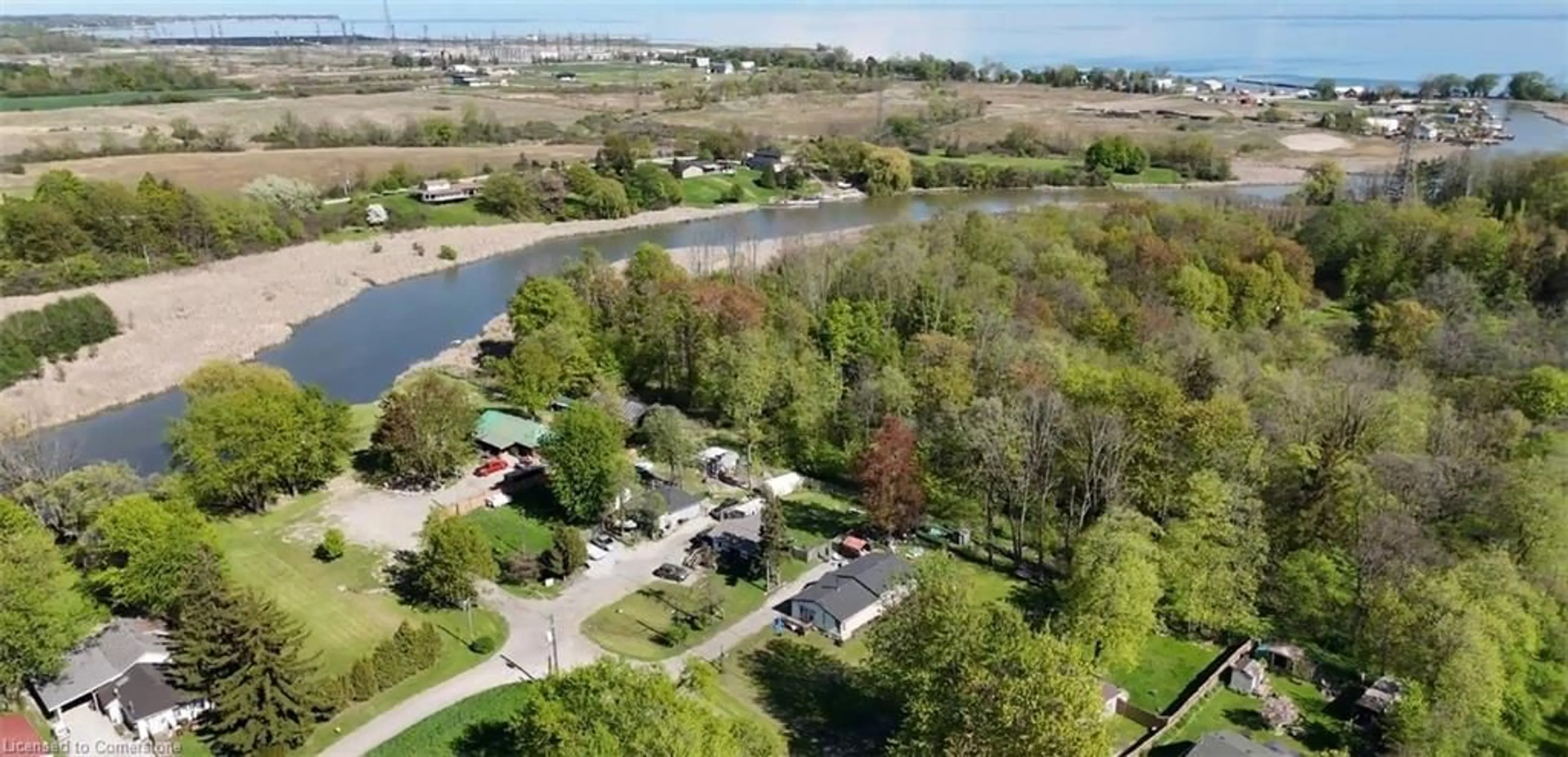 A pic from outside/outdoor area/front of a property/back of a property/a pic from drone, water/lake/river/ocean view for 8 Nanticoke Valley Rd, Nanticoke Ontario N0A 1L0