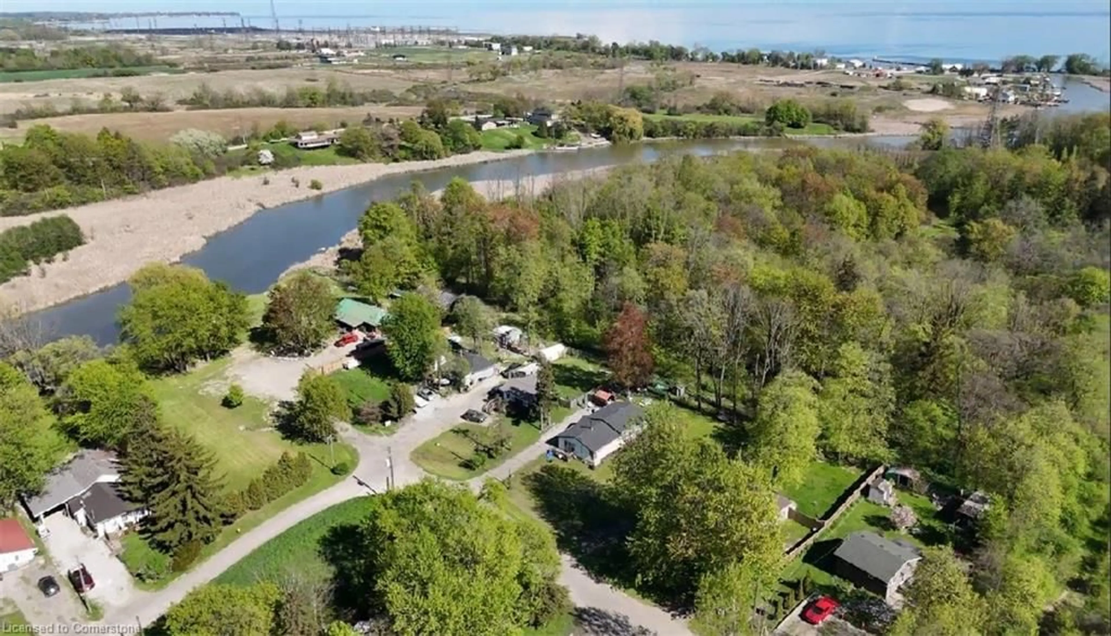 A pic from outside/outdoor area/front of a property/back of a property/a pic from drone, water/lake/river/ocean view for 8 Nanticoke Valley Rd, Nanticoke Ontario N0A 1L0