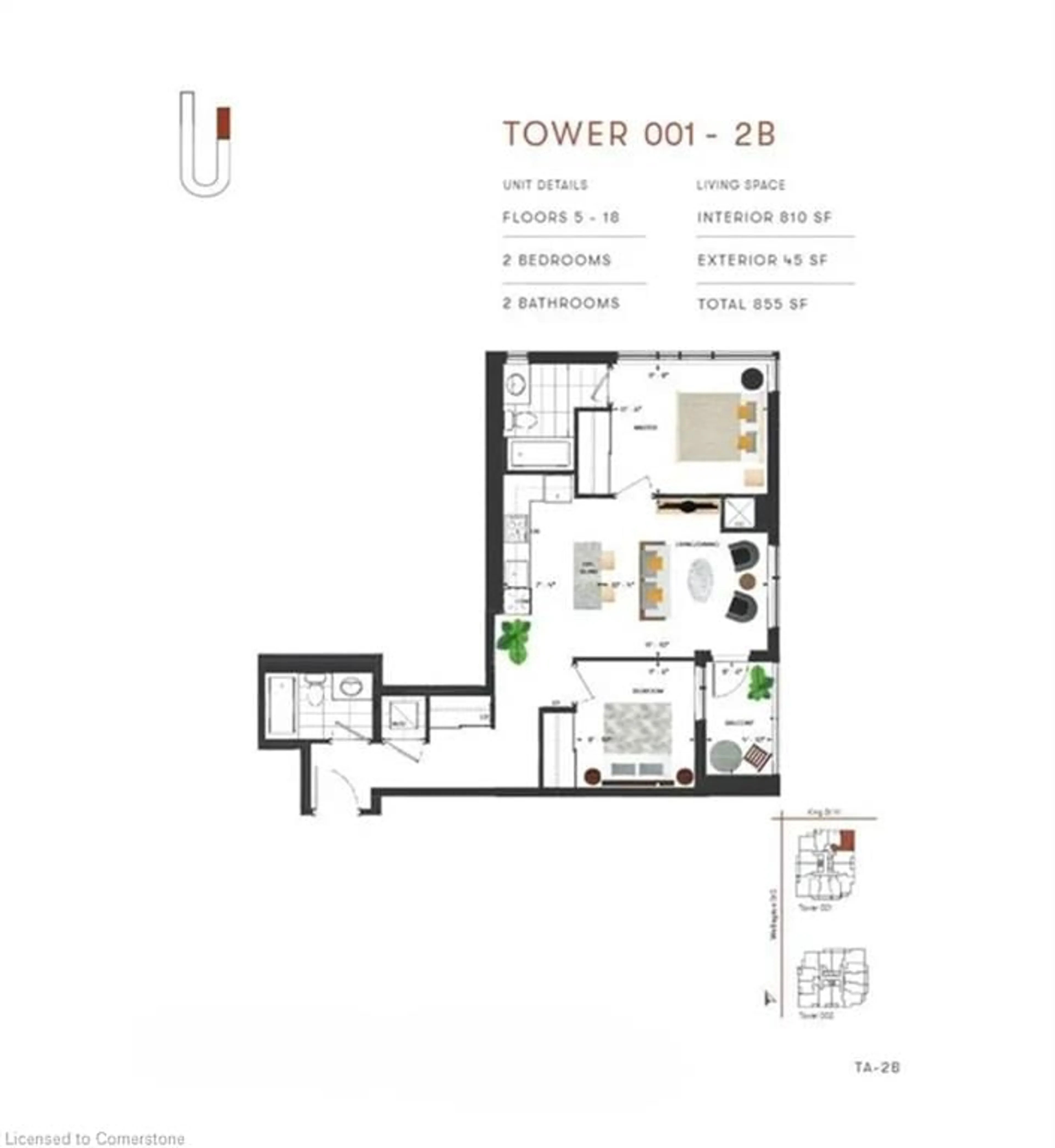 Floor plan for 5 Wellington St #612, Kitchener Ontario N2G 0E3