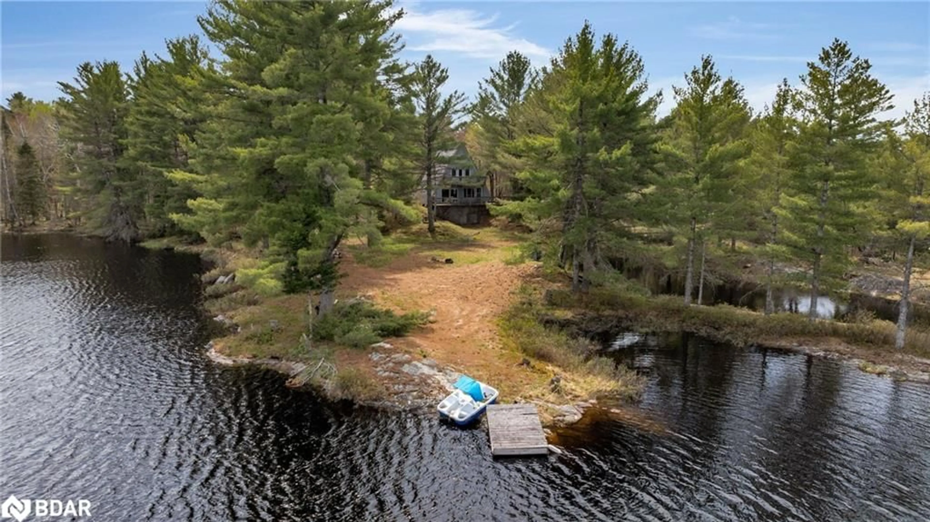 A pic from outside/outdoor area/front of a property/back of a property/a pic from drone, water/lake/river/ocean view for 0 Strange Point Road Rd, Seguin Ontario P2A 0B6