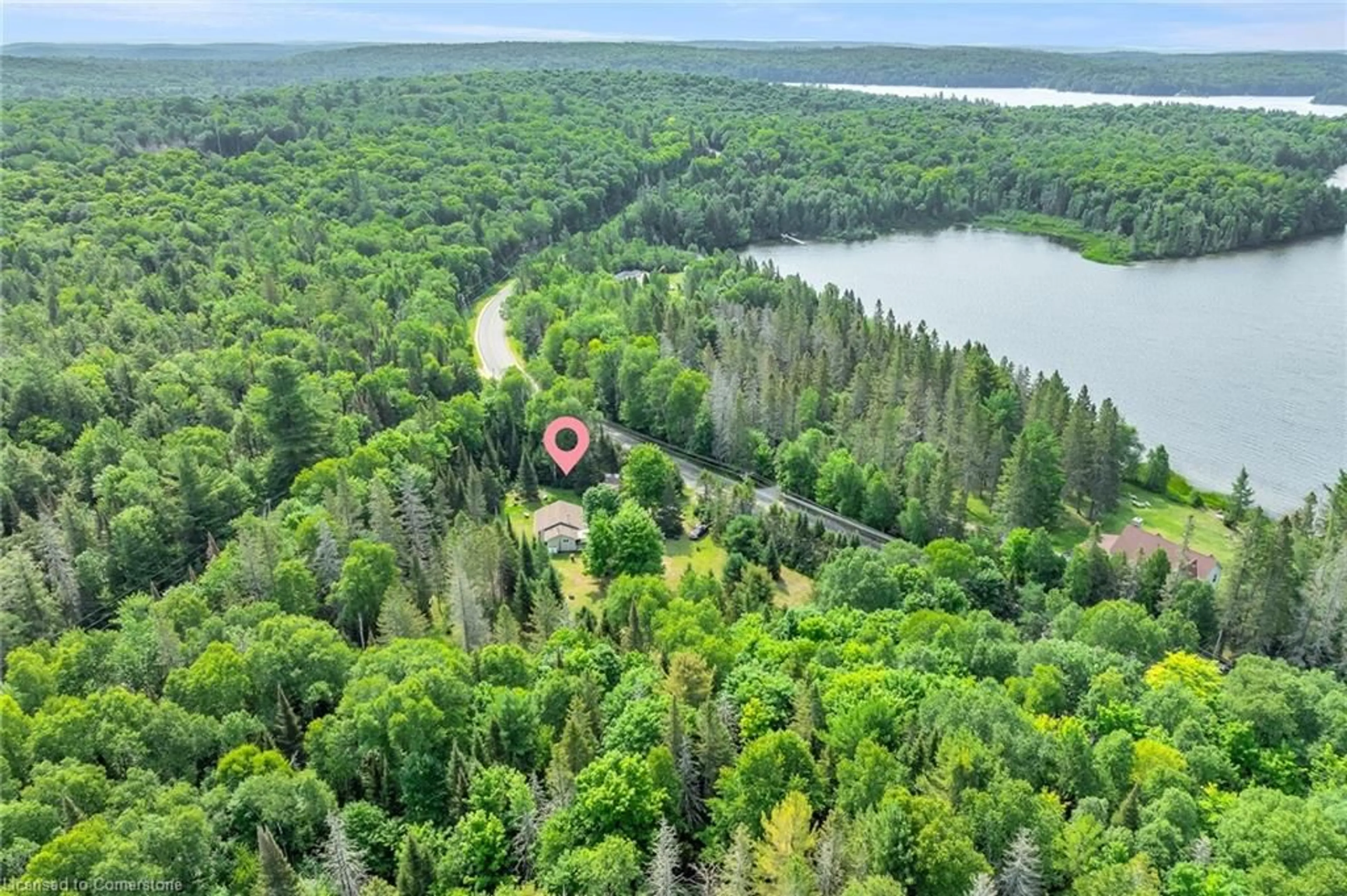 A pic from outside/outdoor area/front of a property/back of a property/a pic from drone, forest/trees view for 2288 Eagle Lk Rd Rd, Machar Ontario P0A 1X0