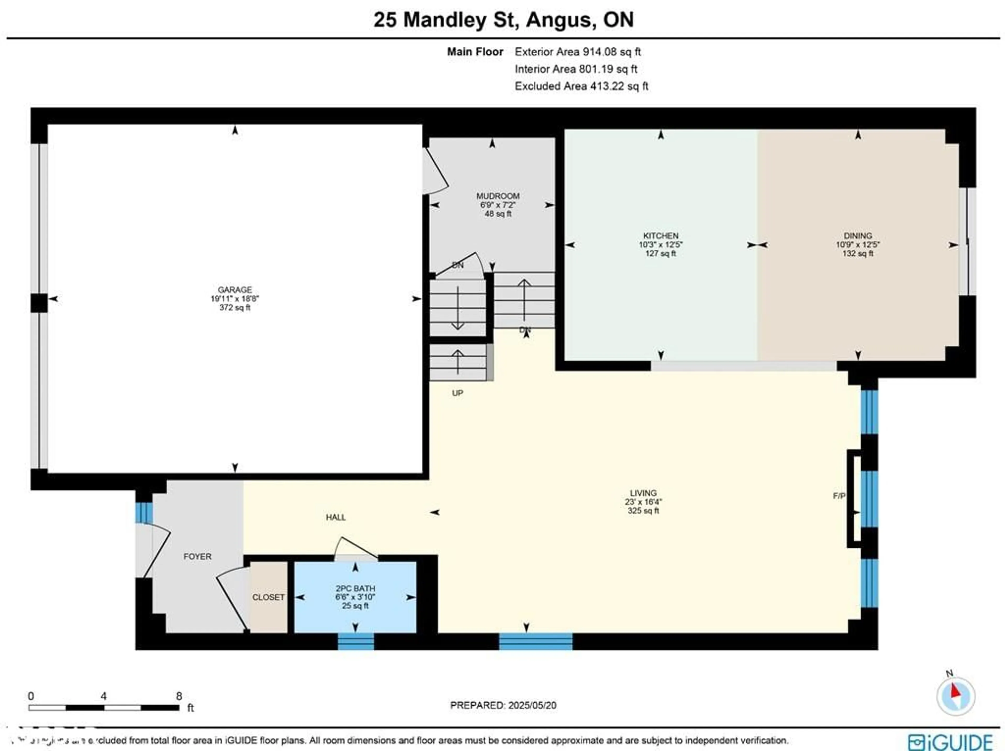 Floor plan for 25 Mandley Street, Angus Ontario L3W 0B6