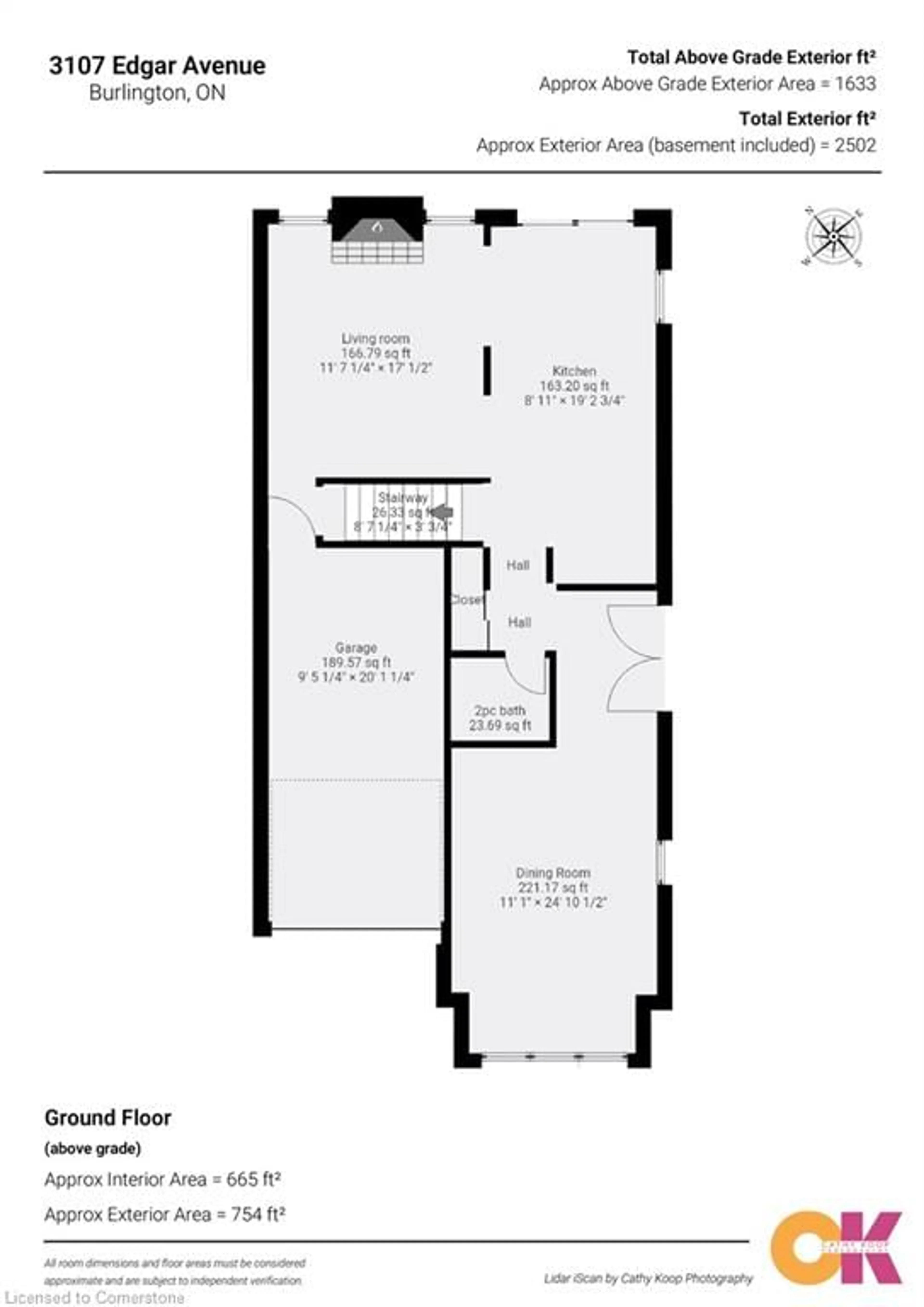 Floor plan for 3107 Edgar Ave, Burlington Ontario L7M 0A6