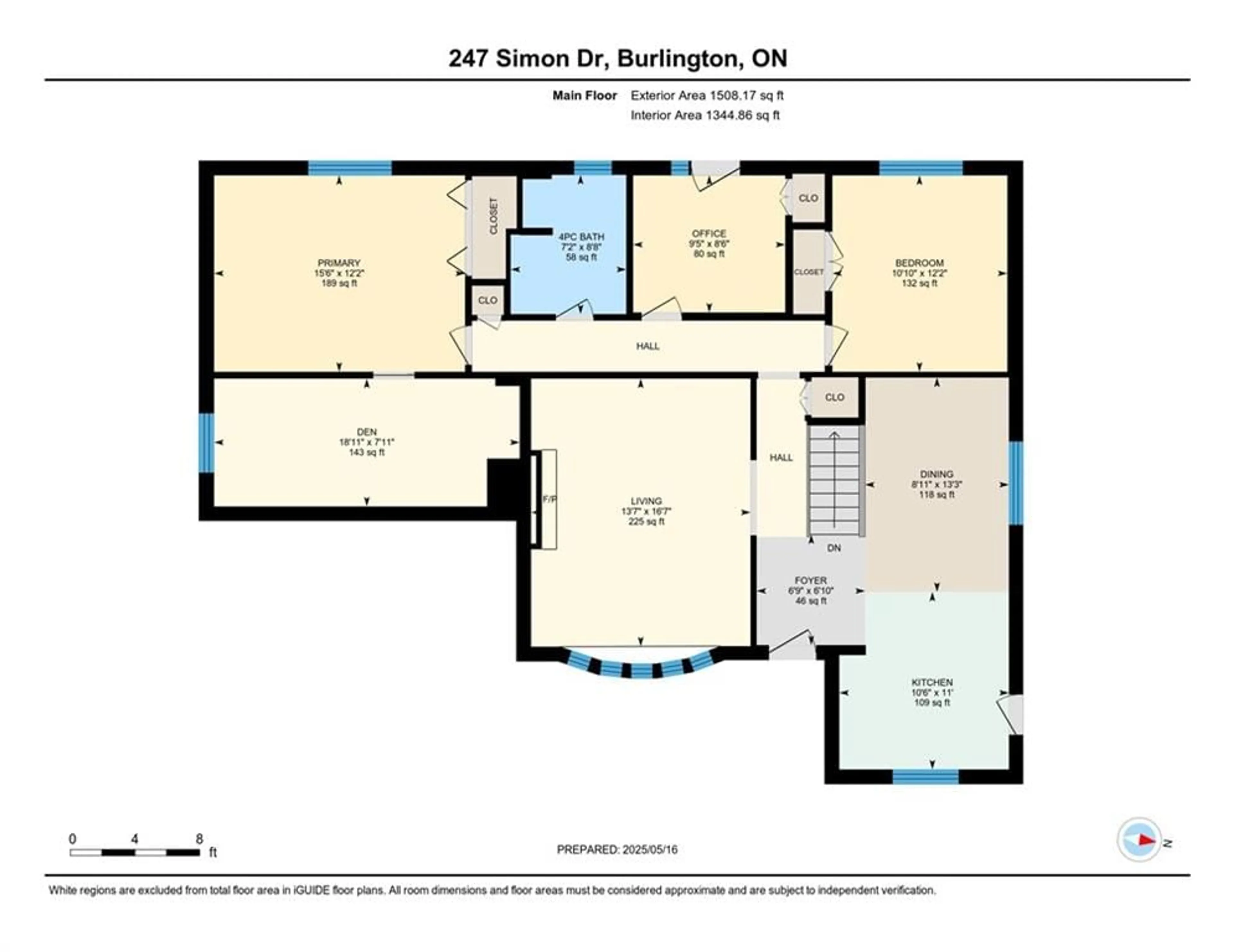 Floor plan for 247 Simon Dr, Burlington Ontario L7X 1X8